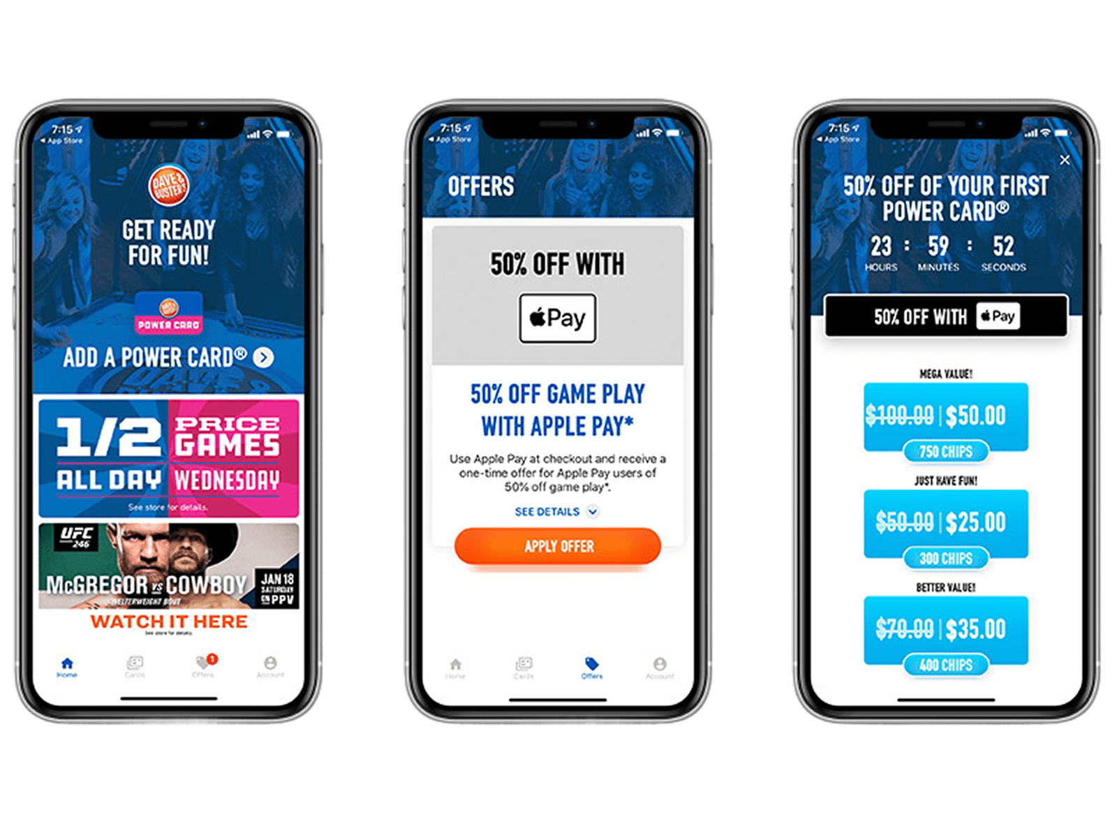 Dave & Buster's / Old / Mobile App
