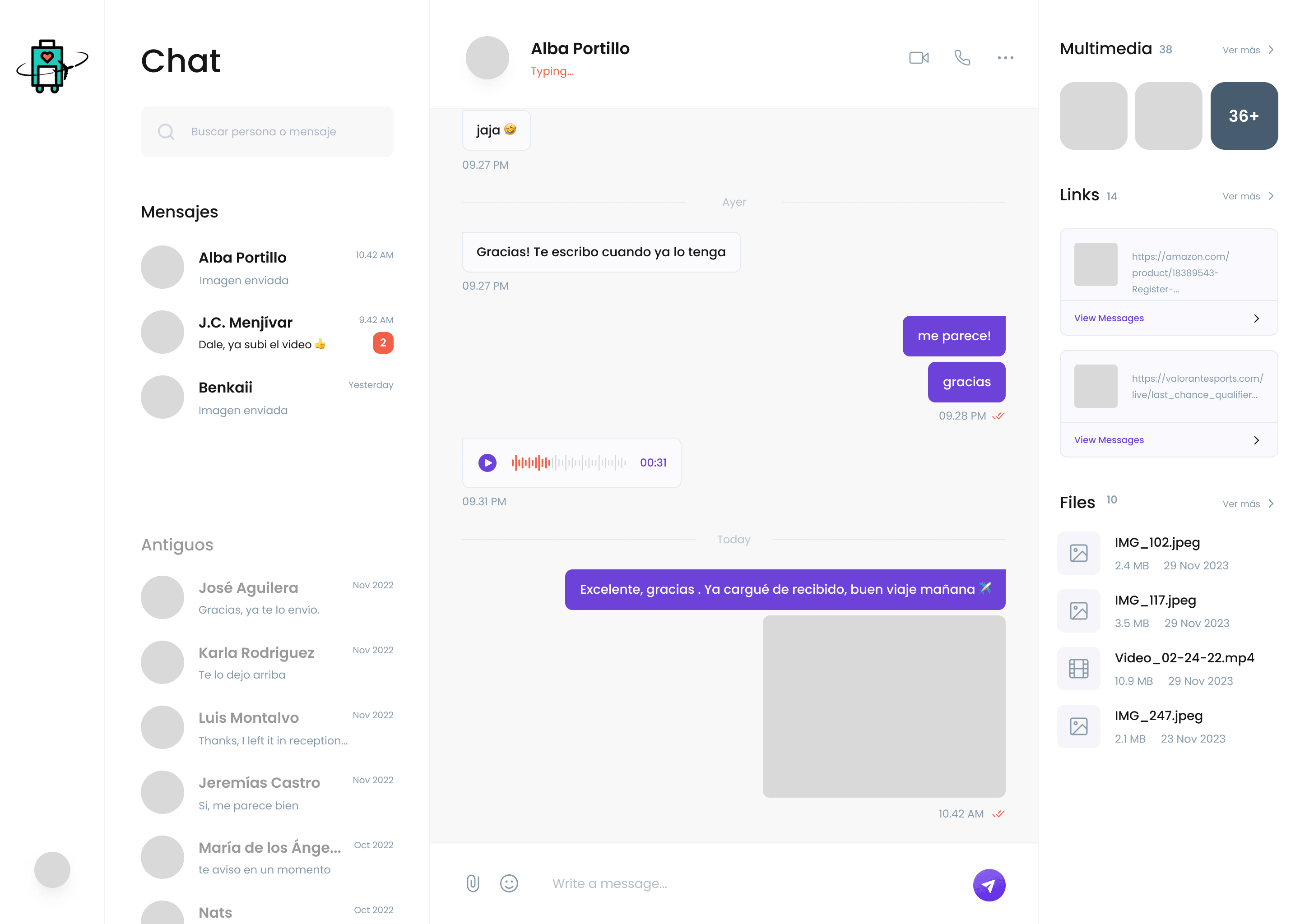 Prototyping the Chat view only