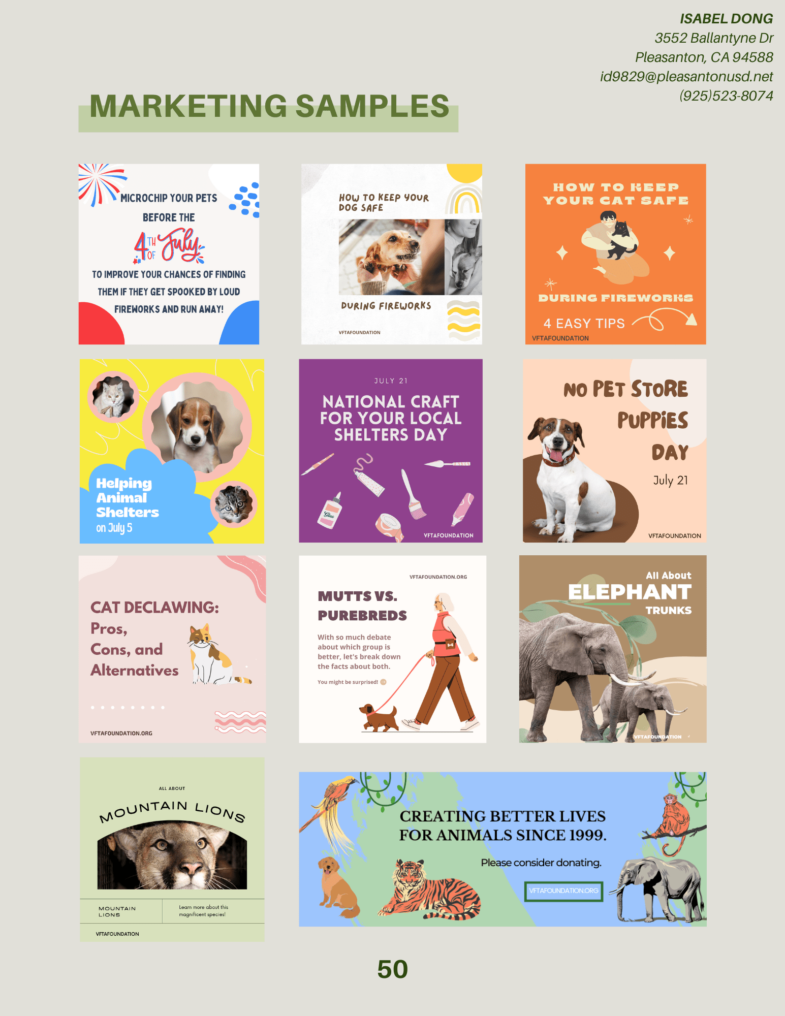 My Marketing Samples
