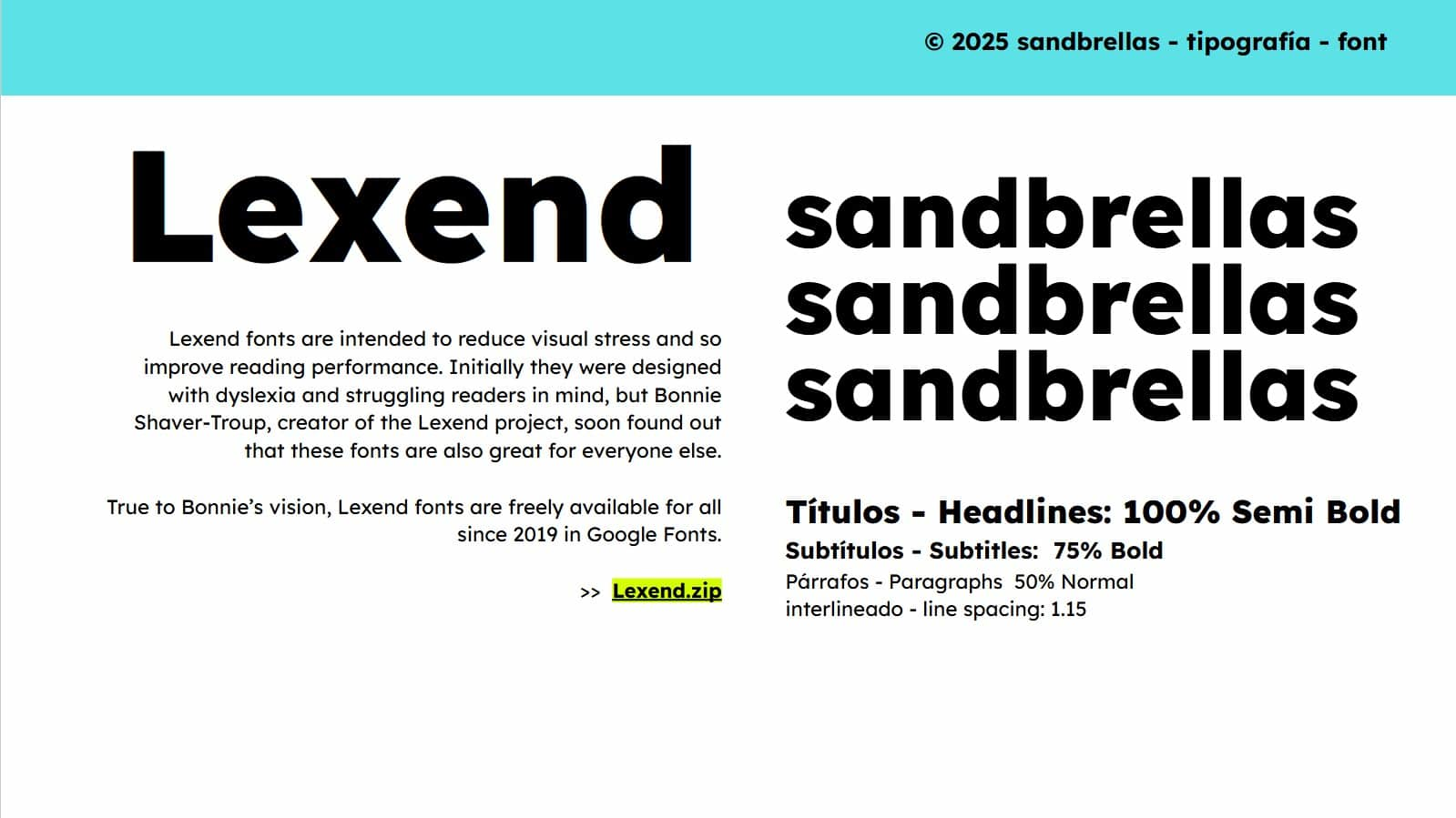 Sandbrellas logo study and redesign - © 2025 Sandbrellas - brand book by Roco Medina