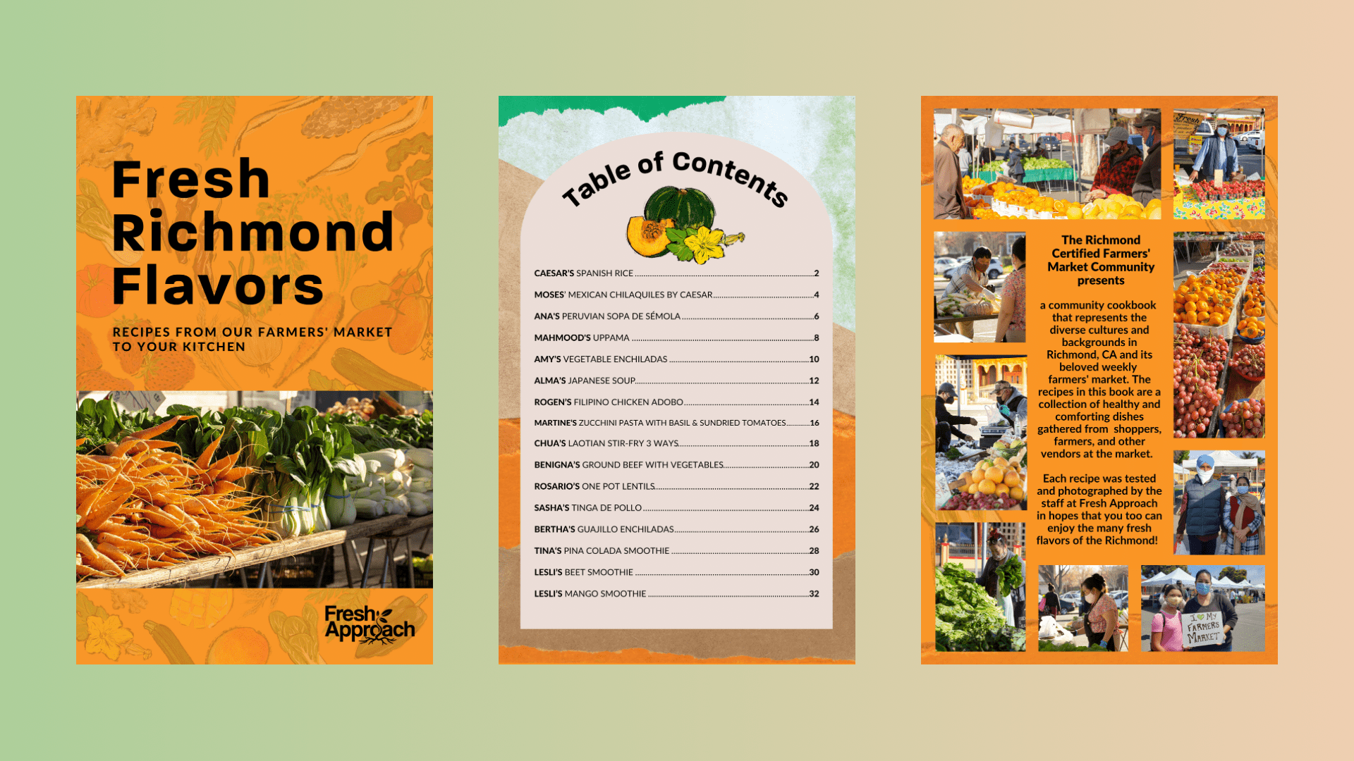 Front cover, table of contents, back cover