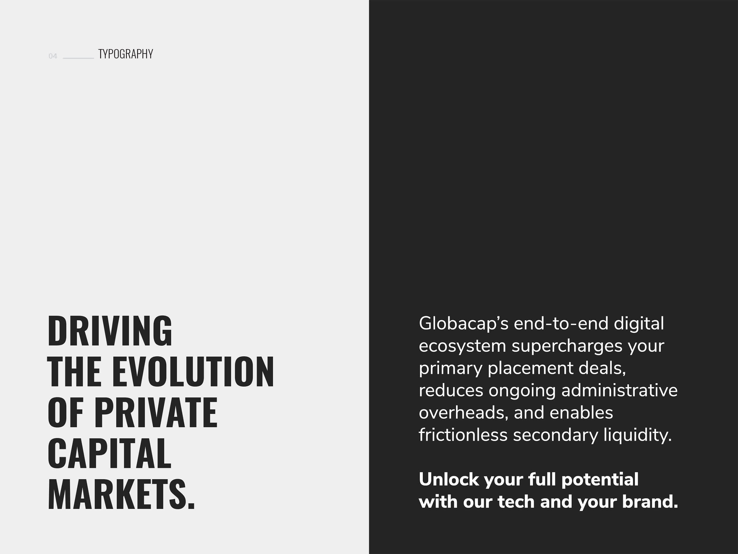 Brand typography.
