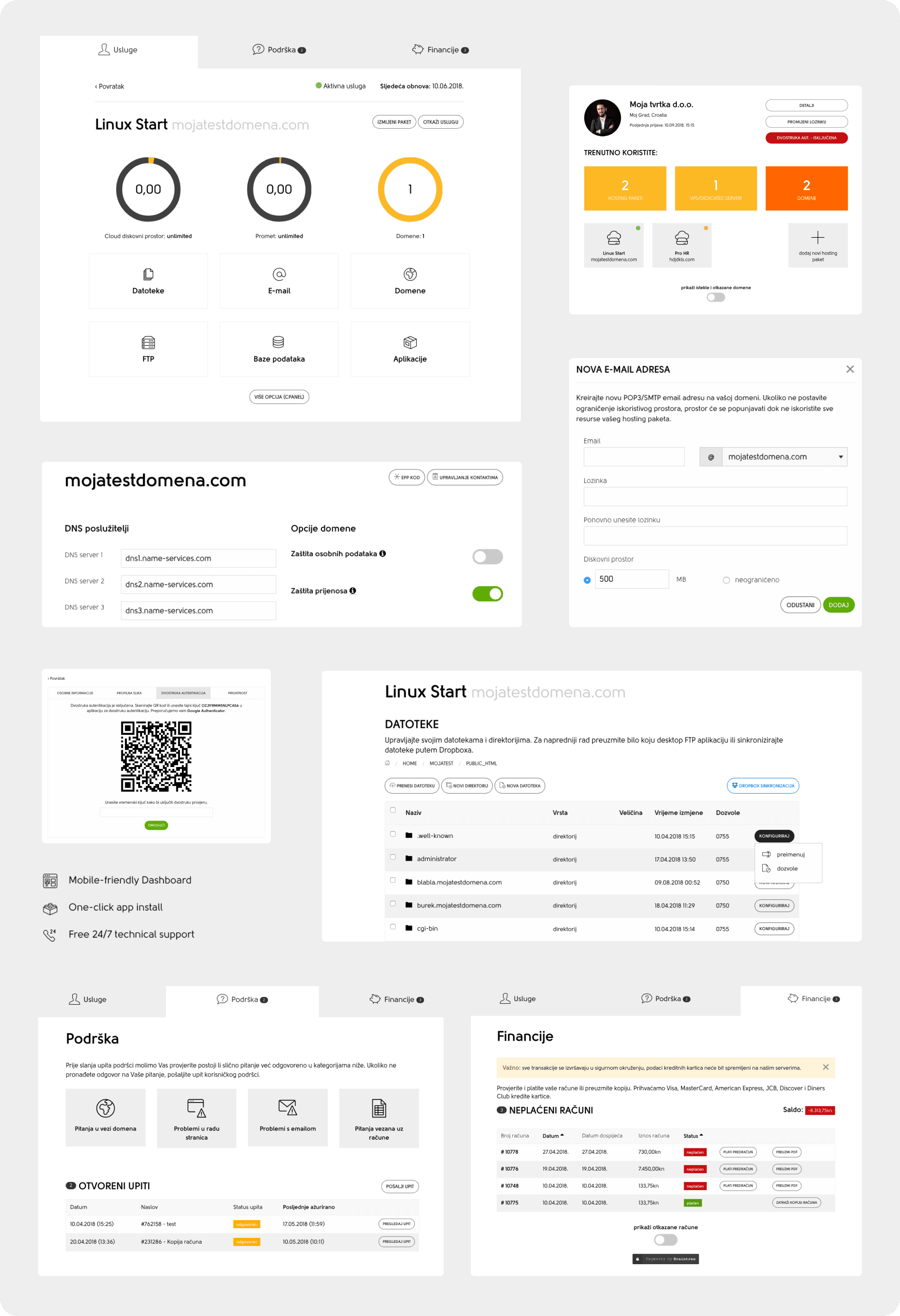 Avalon Hosting dashboard