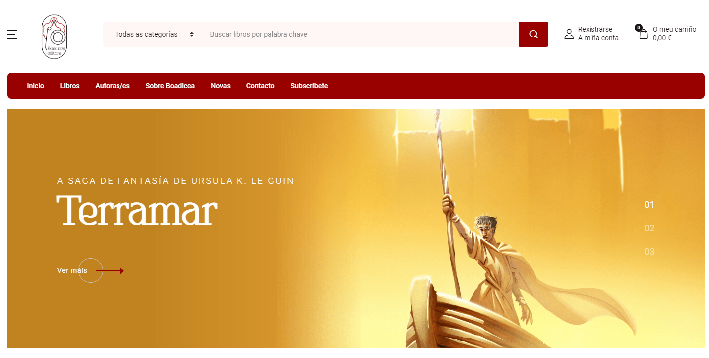 Frontpage of Boadicea's Store