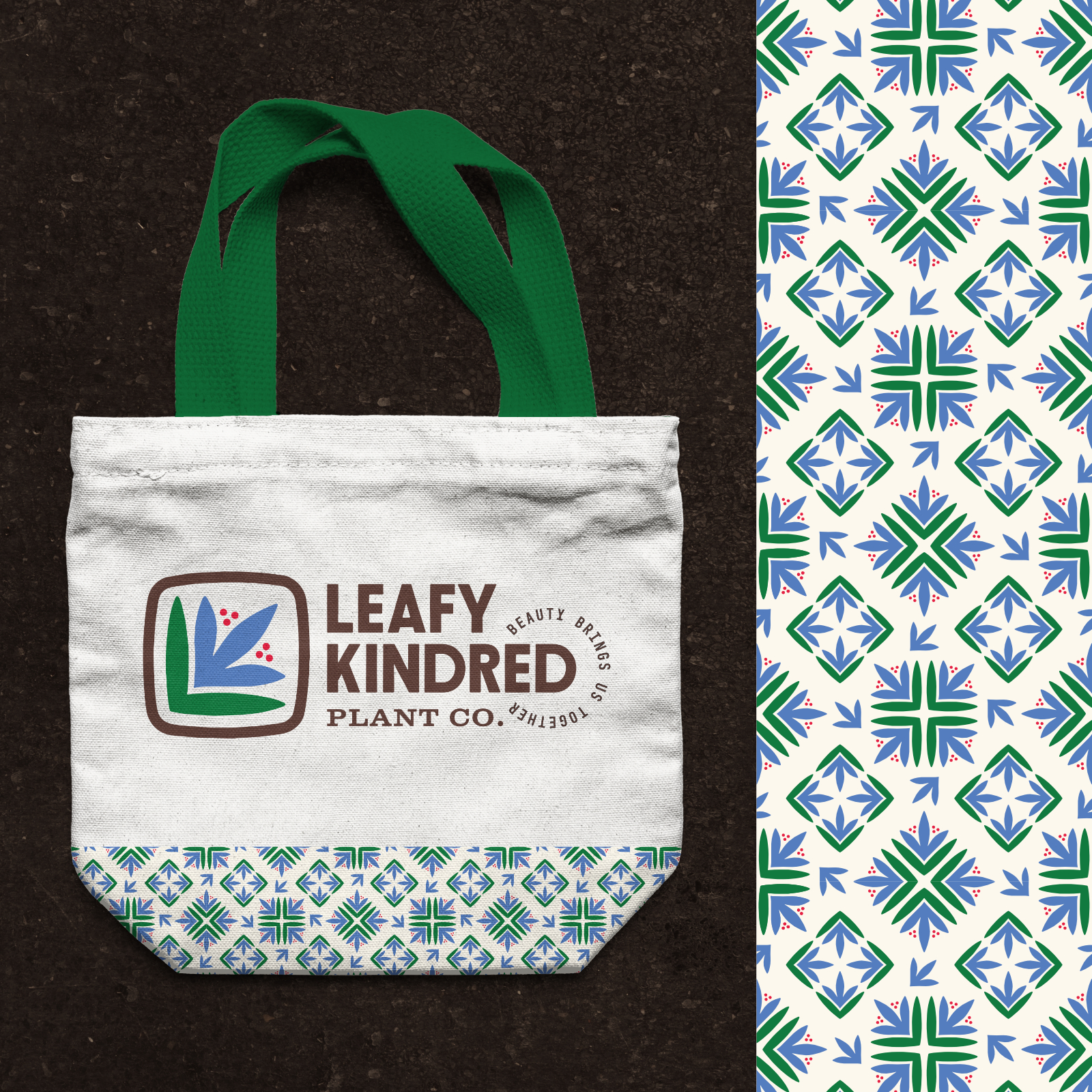 Tote and pattern design.