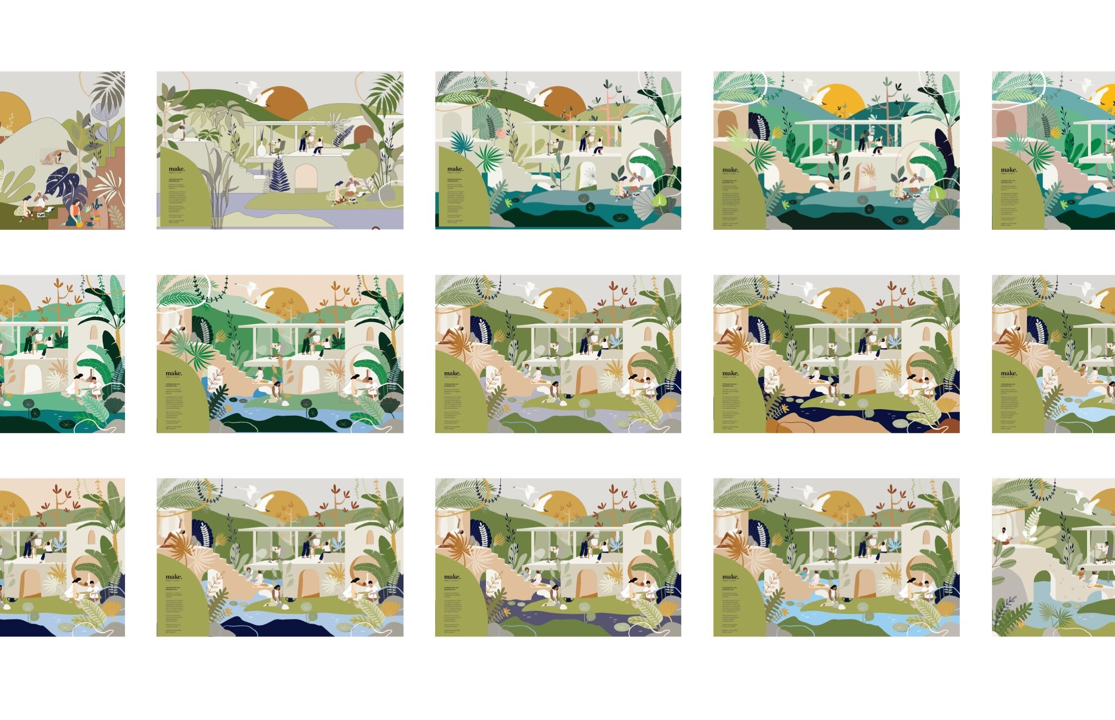 Colour Explorations for the hero image