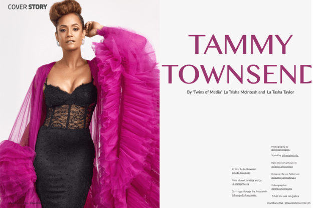 Cover story opening spread with Tammy Townsend
