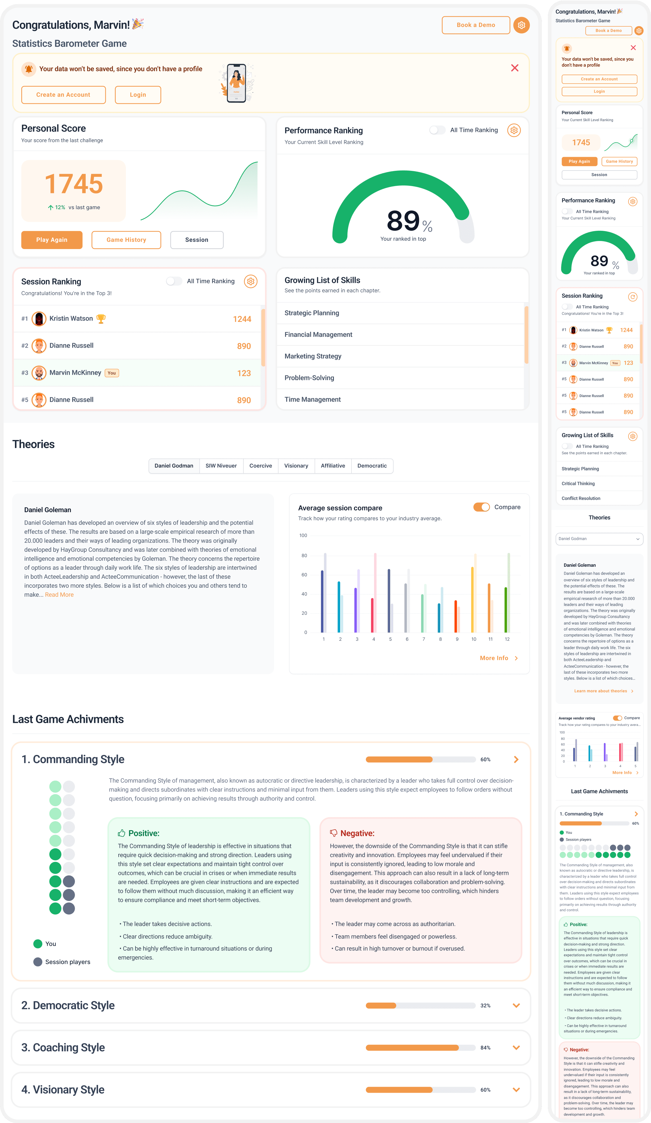 Interactive Profile View   