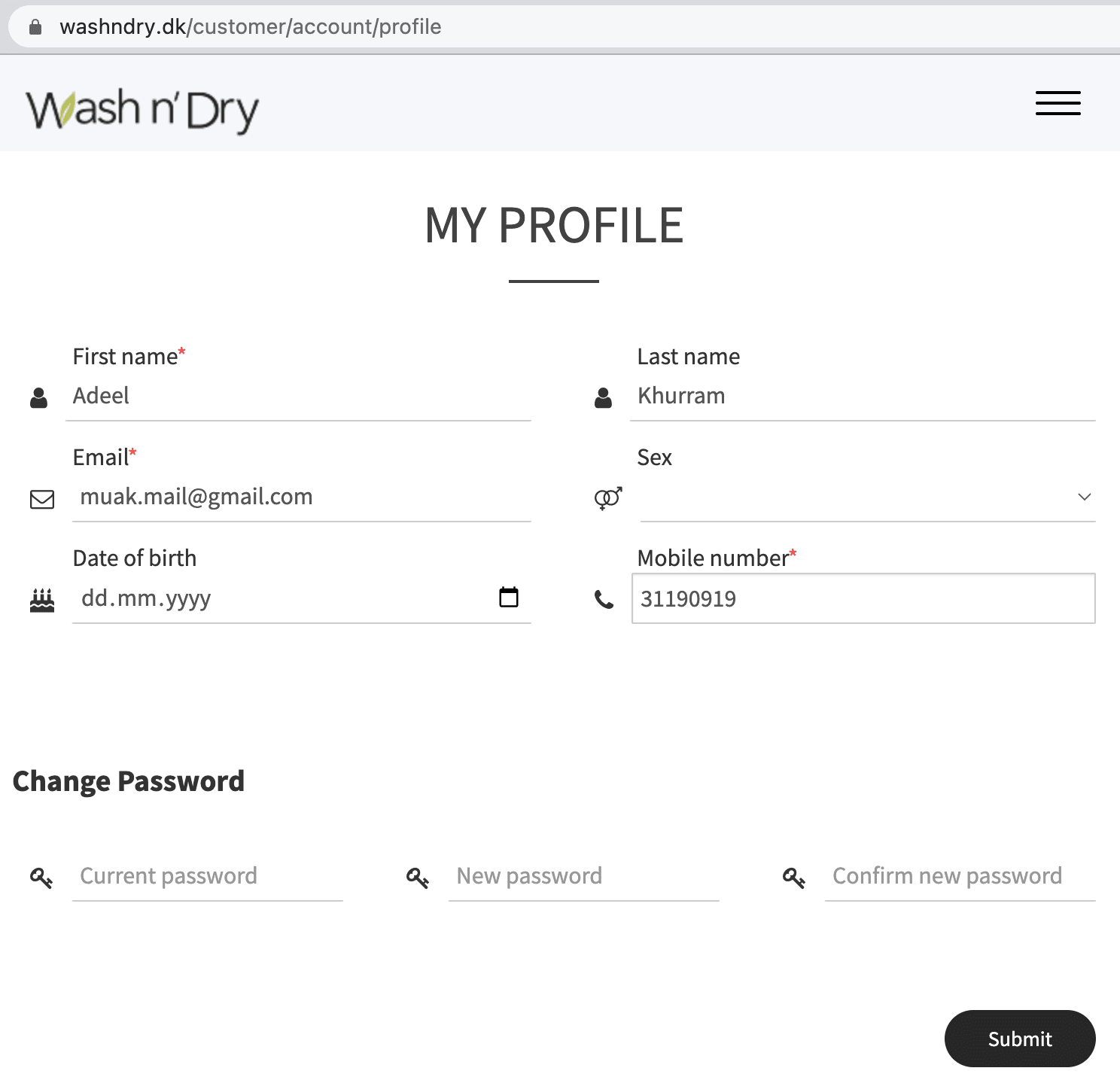 Customer Dashboard