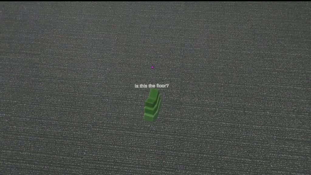 A prompt popping up after a spatial mesh was detected