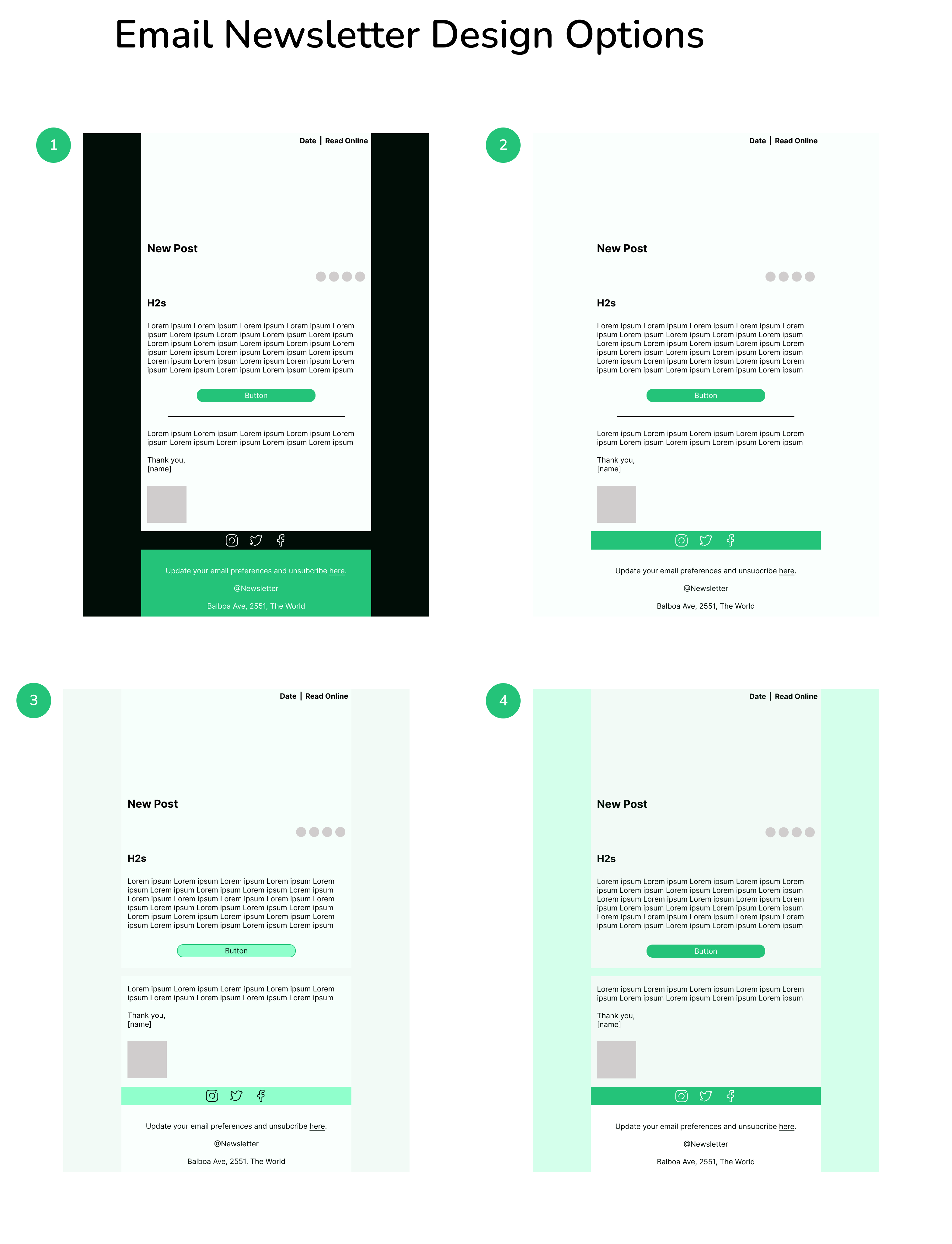 Newsletter Layout Options