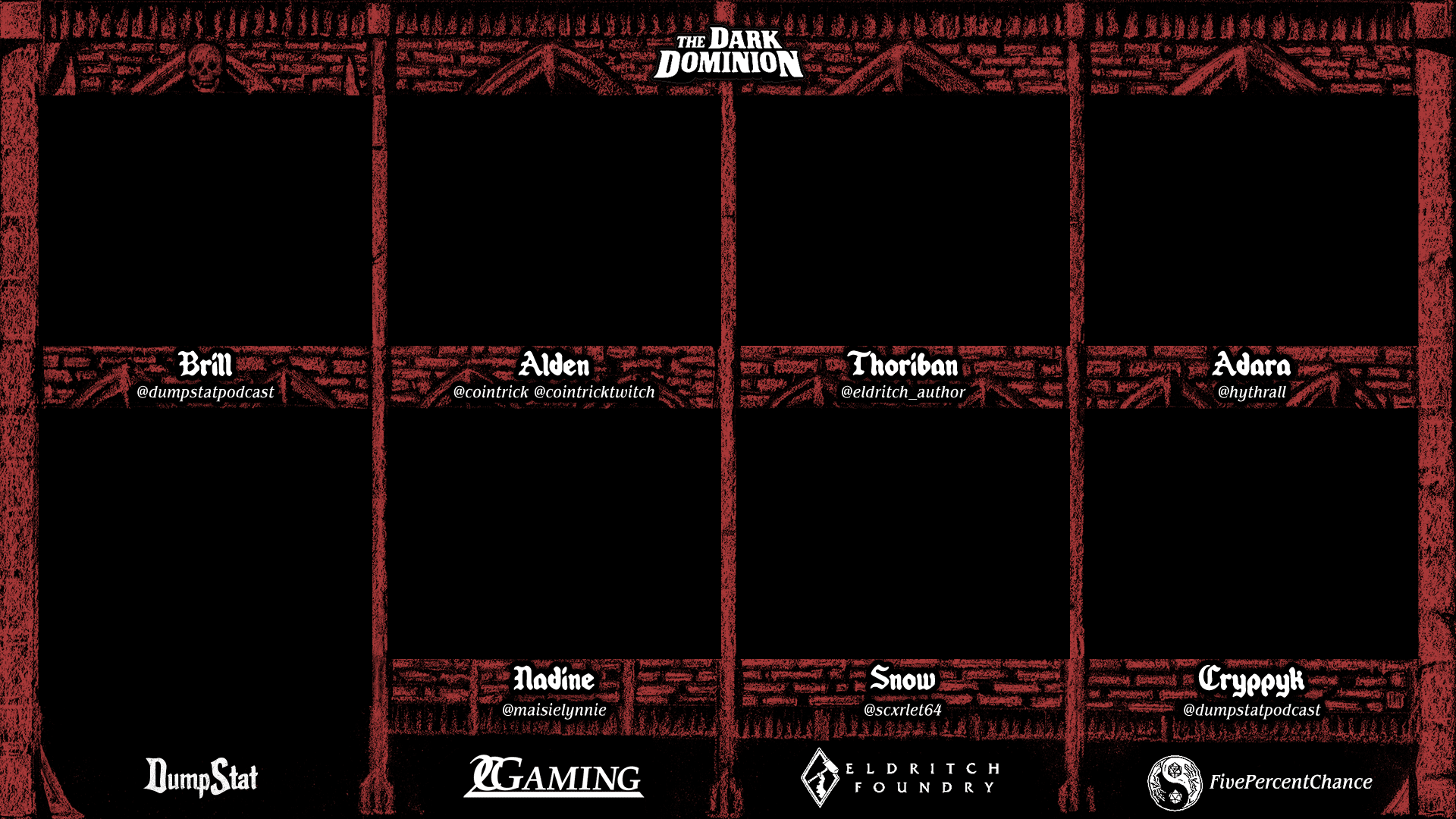 Hand-made Streaming Overlay (Charcoal on Black Paper, digitized and aligned)