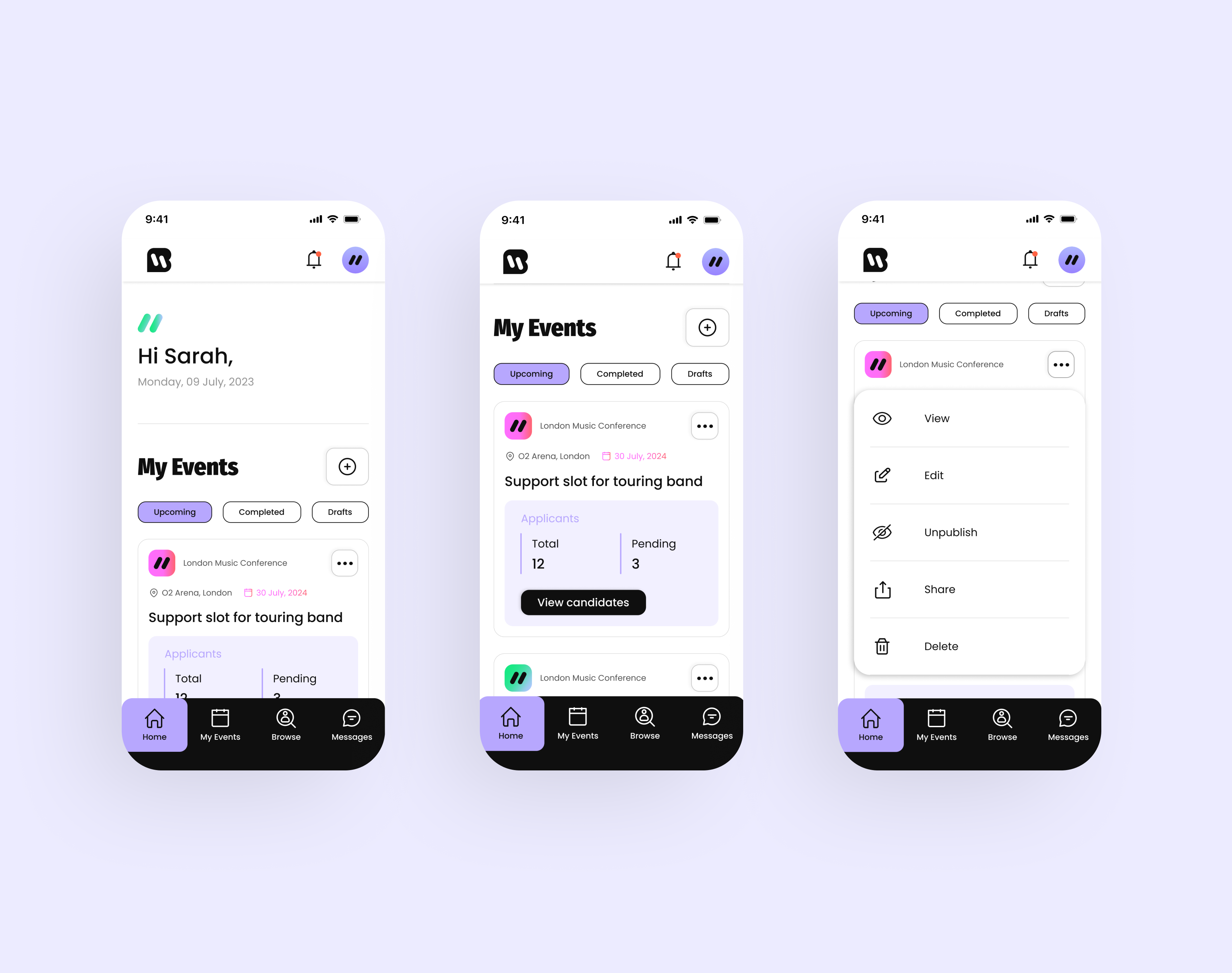 Landing pages