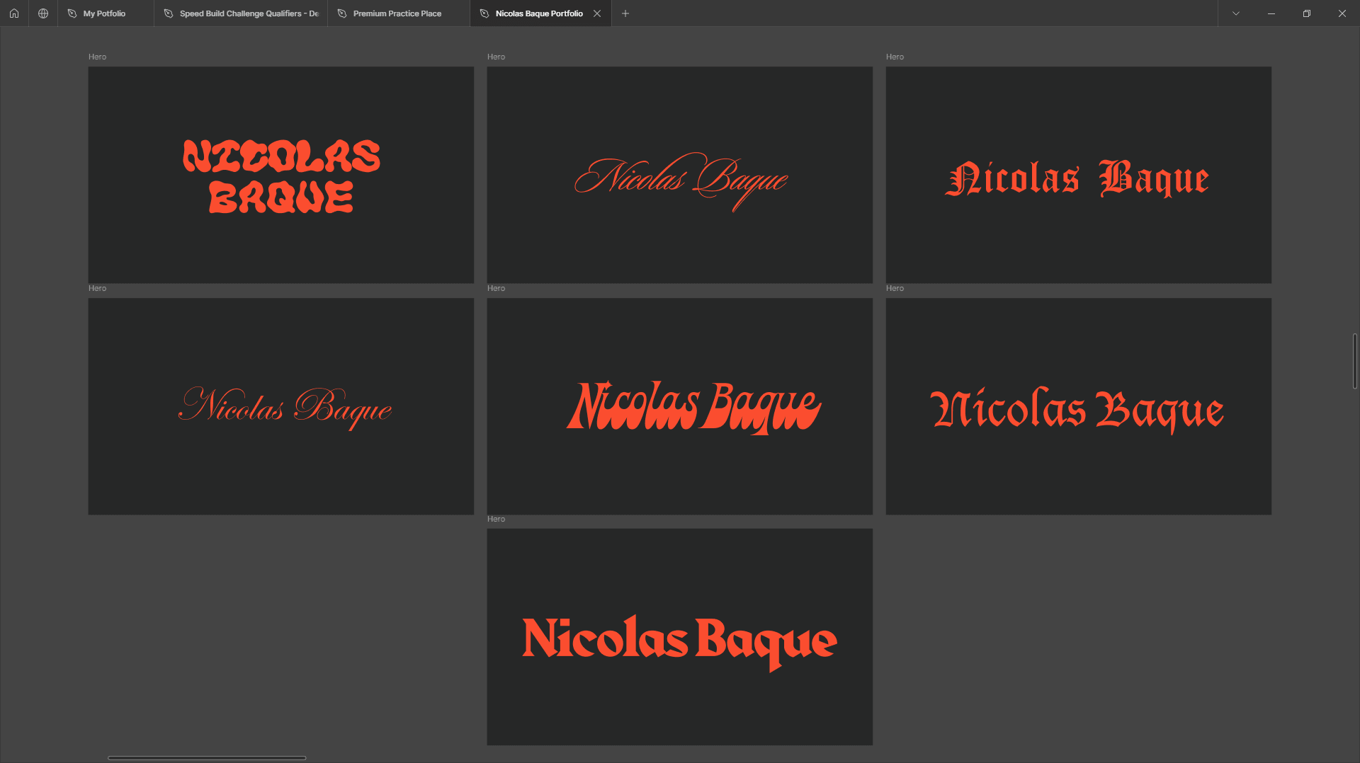 Various Typographical explorations