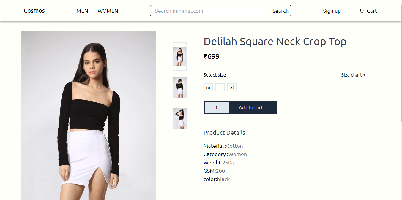 Product page