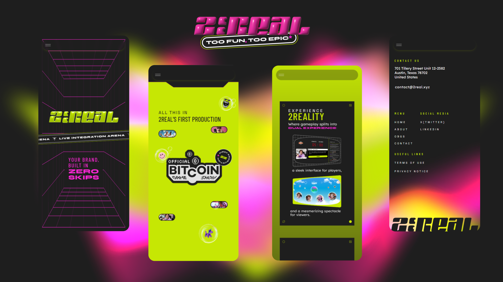 Responsive website shot