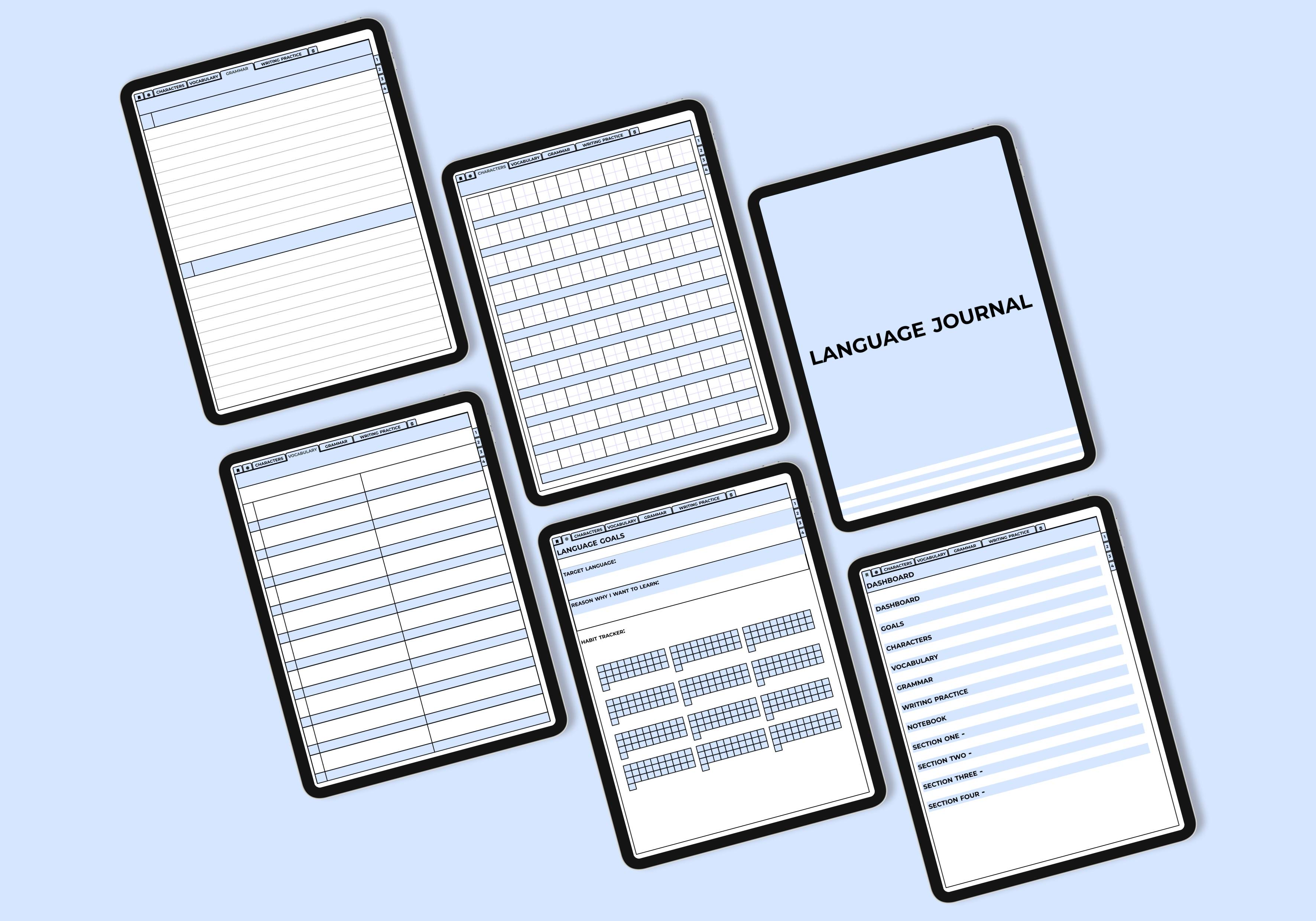 Main pages in the Digital Language Journal