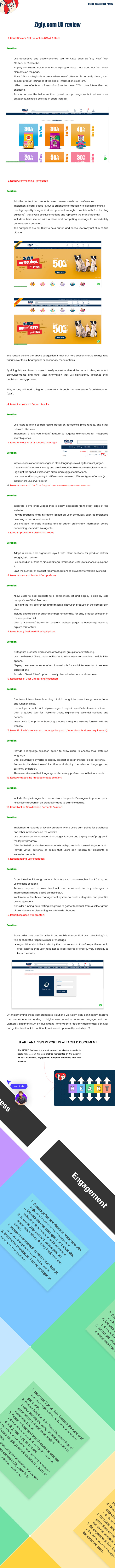 Zigly UX review done by 