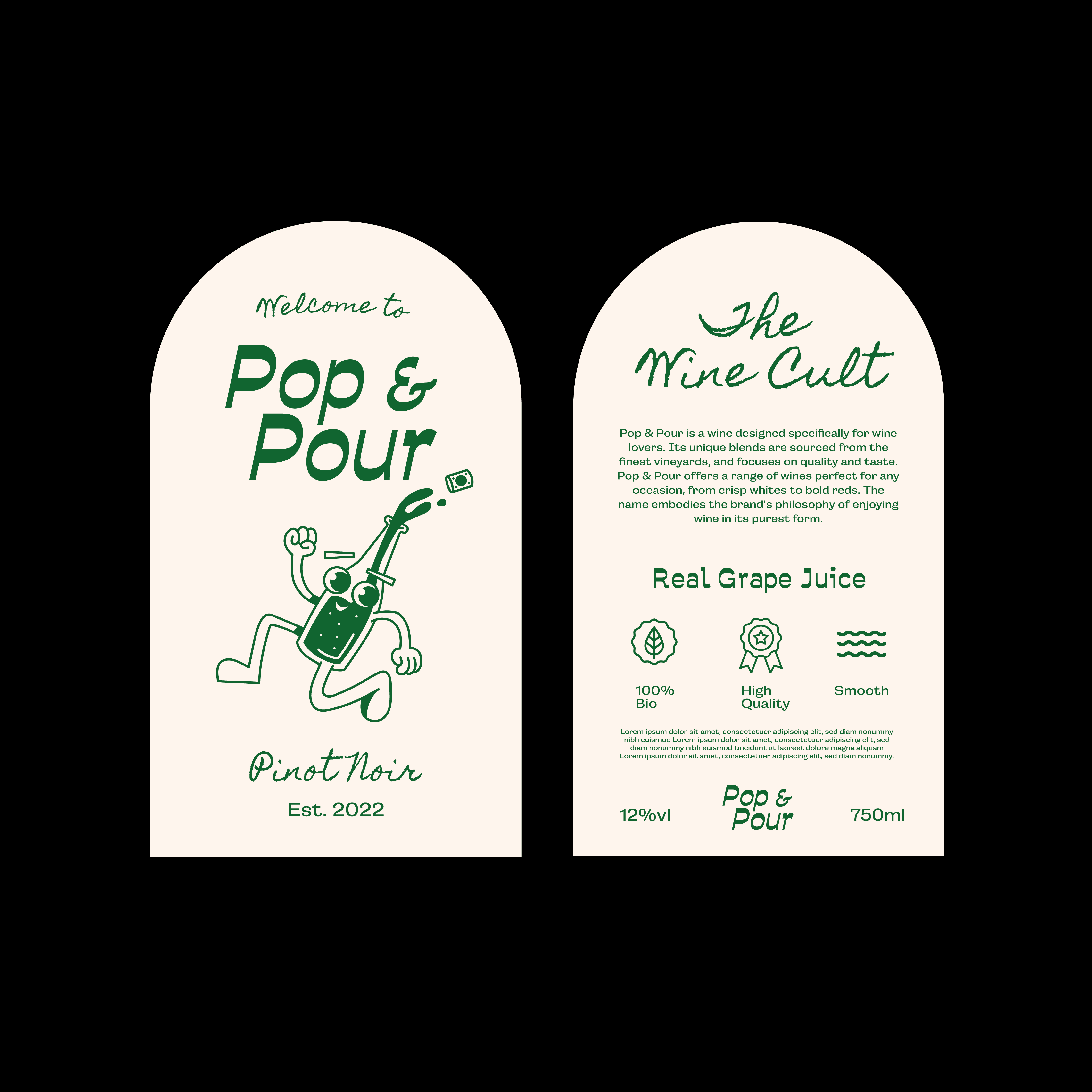 Tag Design for Red Wine (Pinot Noir)