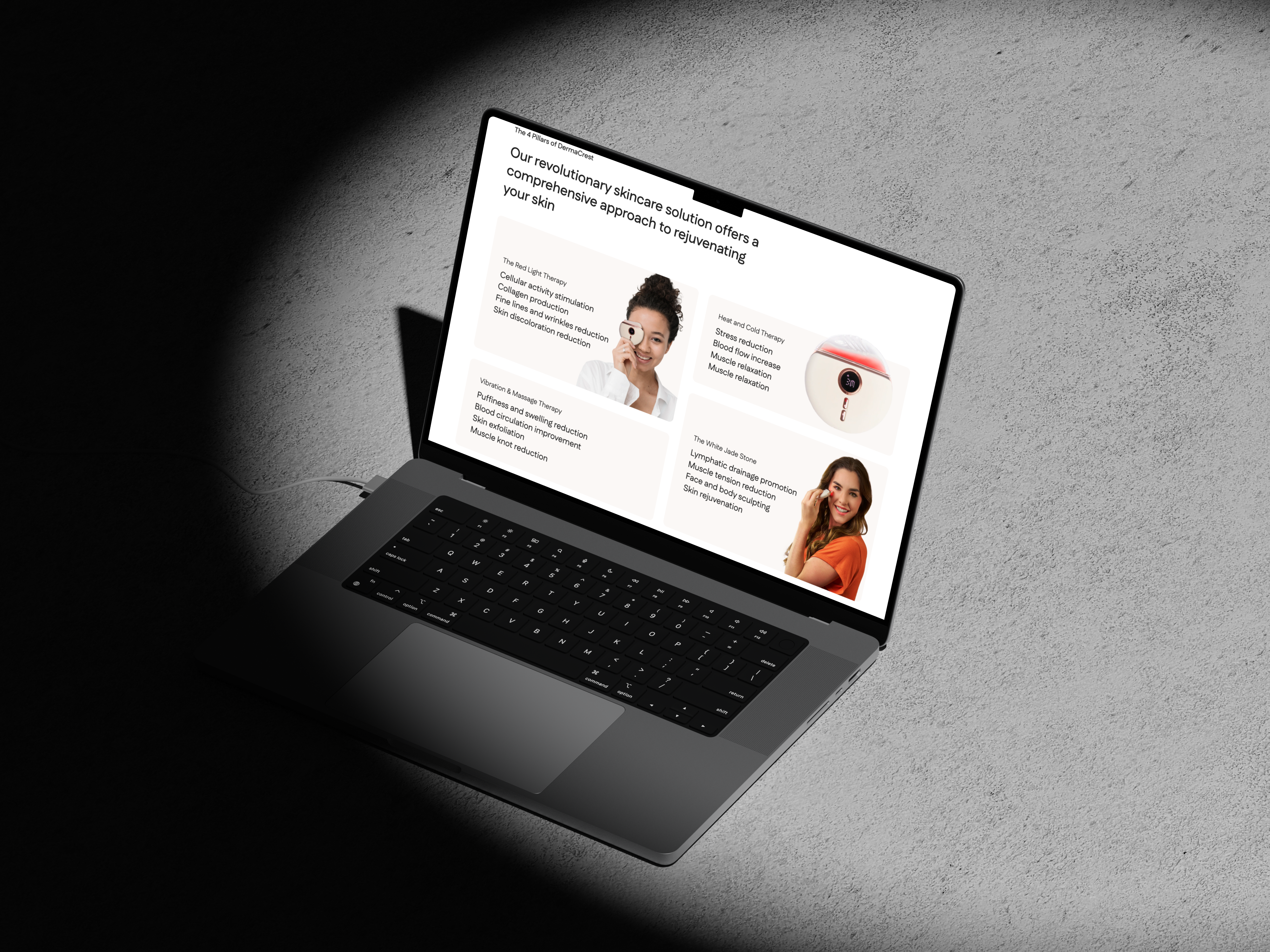 DermaCrest PDP features section