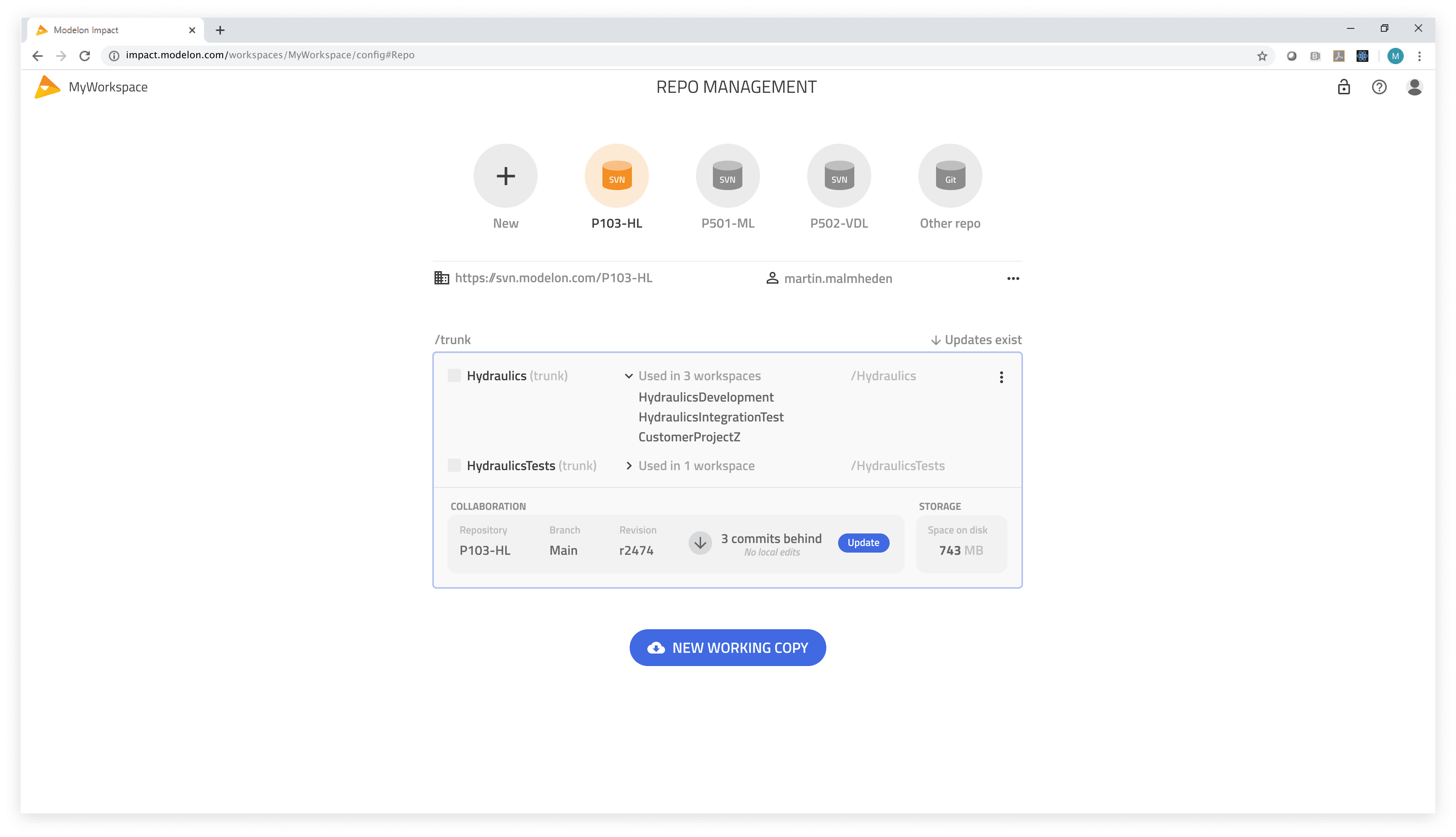 Repository management