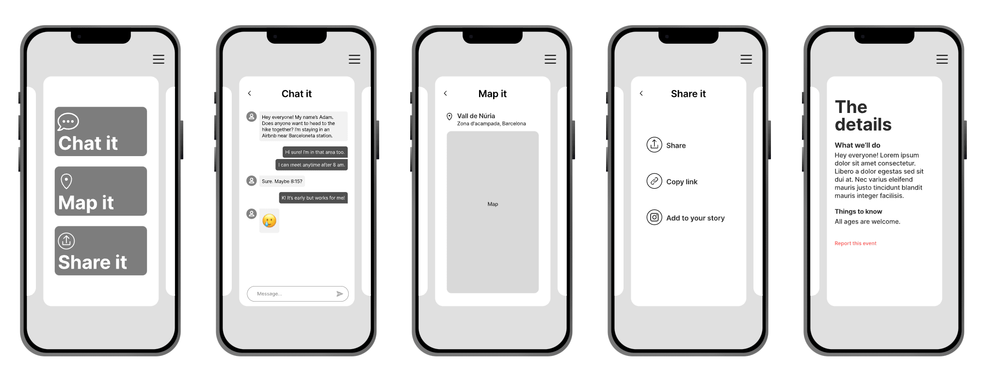 EVENT/ACTIVITY SELECTION