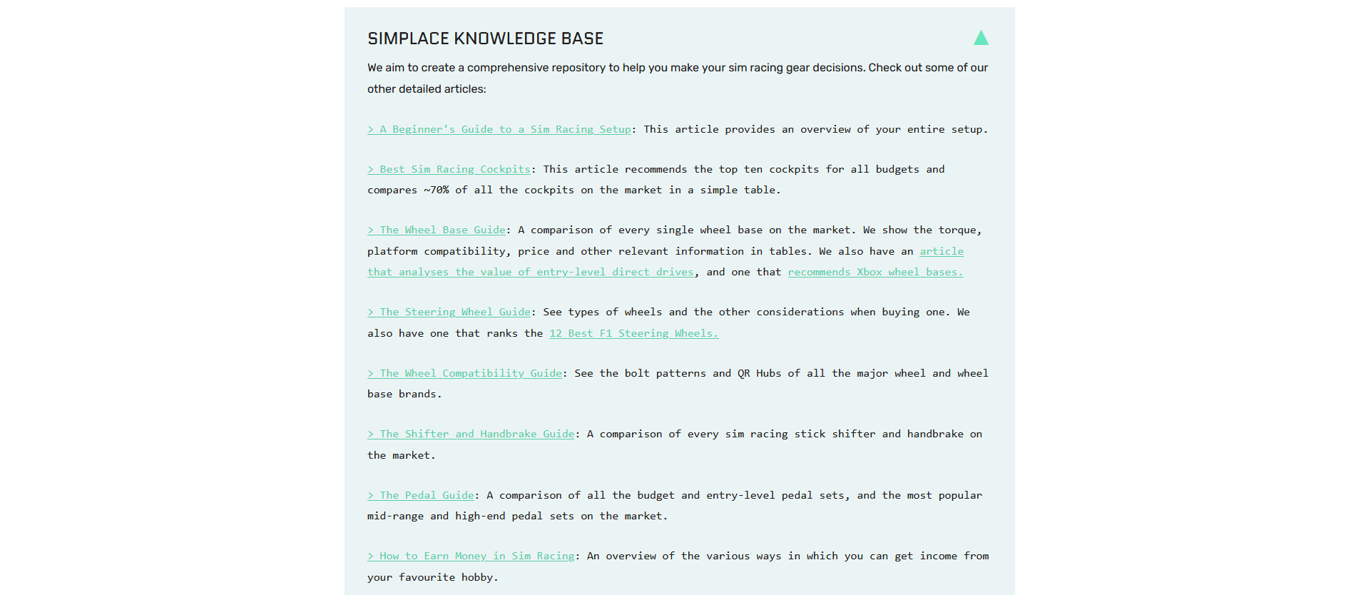  Internal linking block included at the bottom of each skyscraper article. 