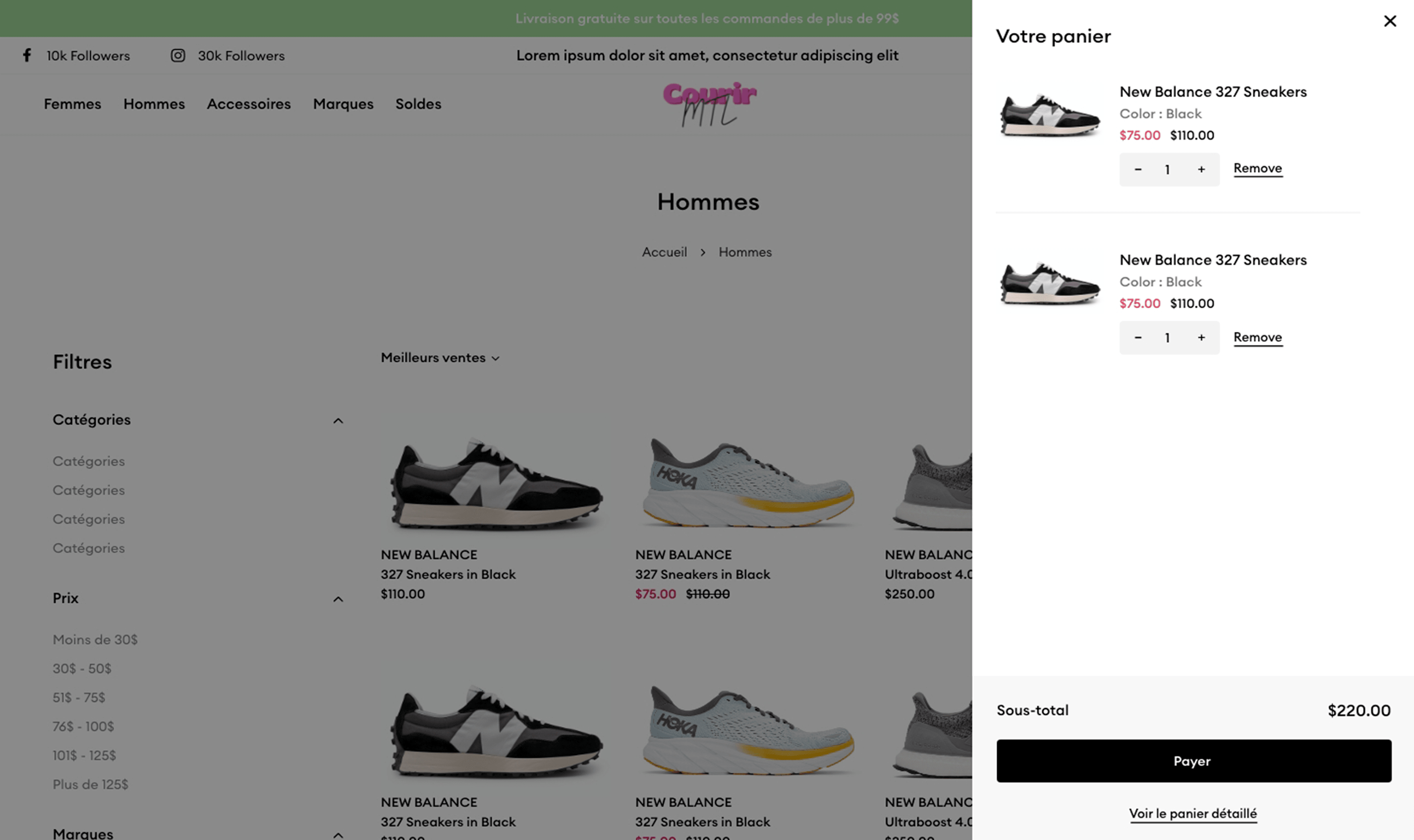 Cart - Quick View