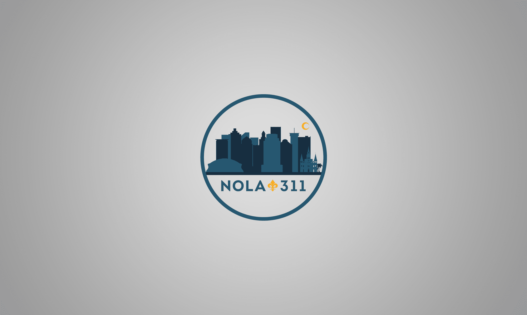 Logo and patch design for the city of New Orleans' 311 services.