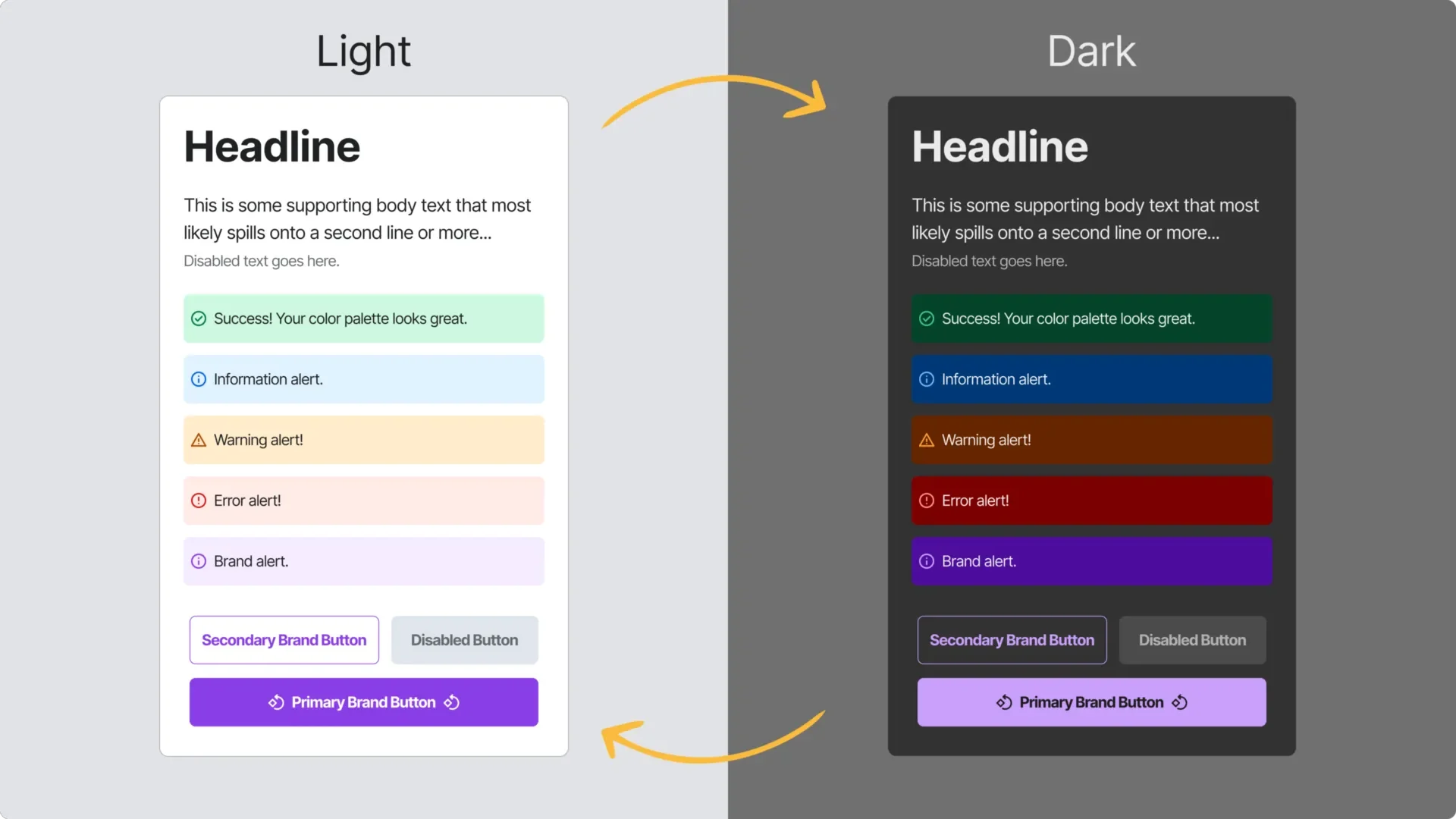 Toggle between mode.