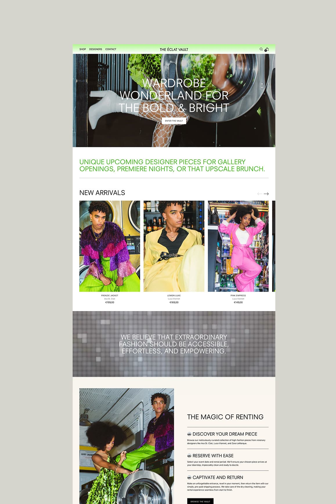 Homepage Shopify
