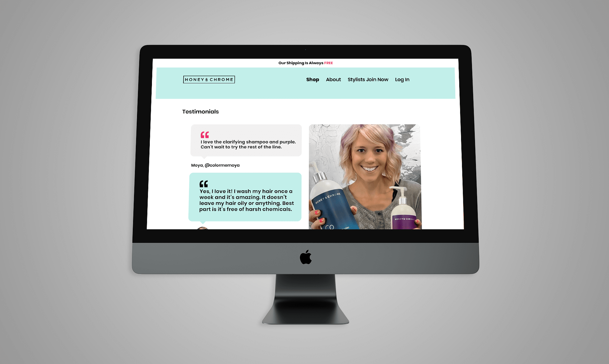 Testimonials page for the H&C website.