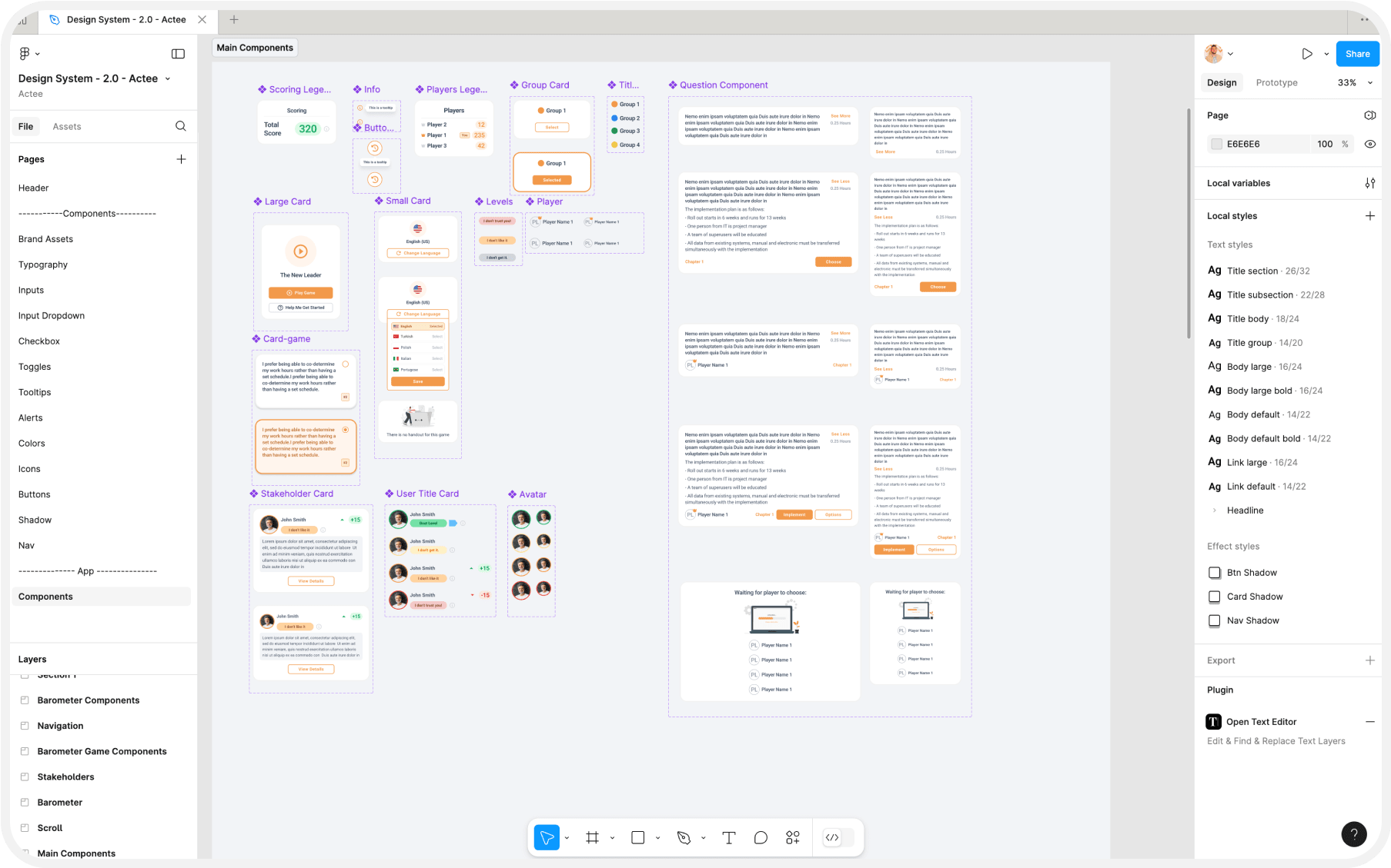 The Design System establishes consistent visual and functional elements across the platform, ensuring a cohesive experience. We developed a scalable system of components to unify the interface, streamline updates, and enhance usability, making design changes more efficient and intuitive for users.