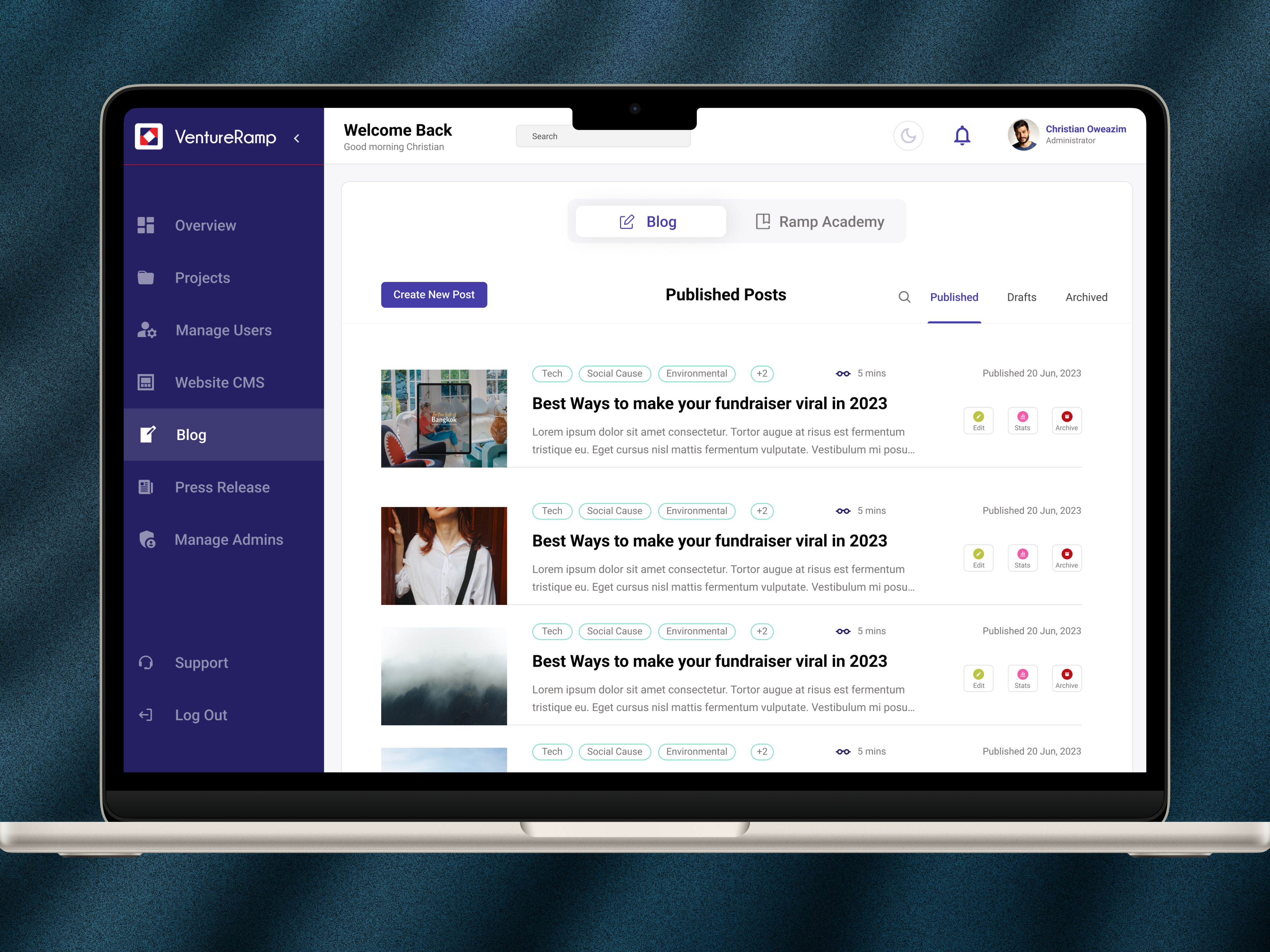 Blog section