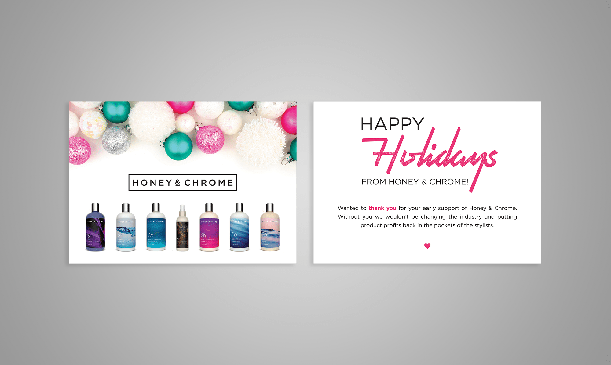 Holiday card design.