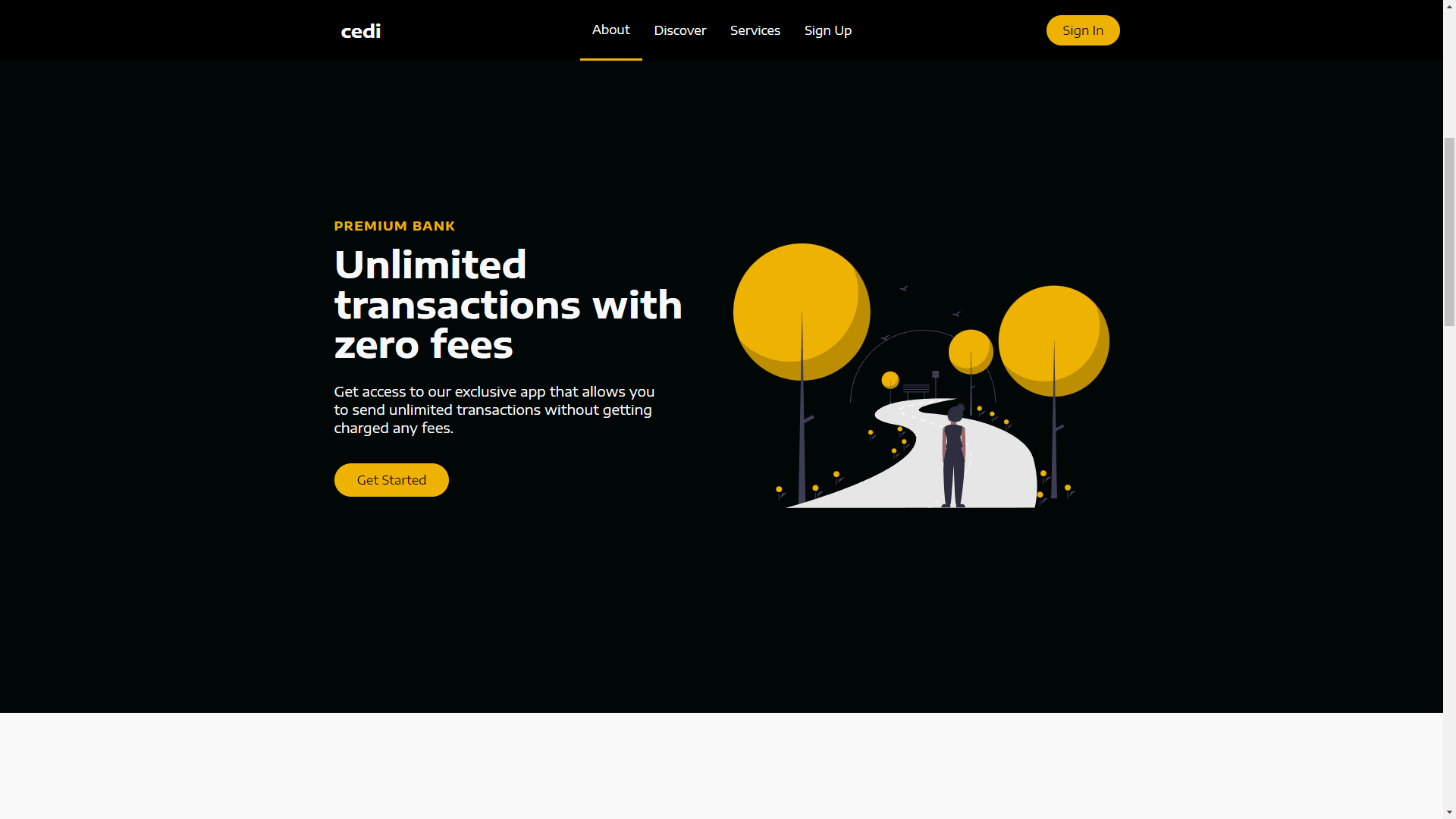 Screenshot of Cedi Bank website - 02