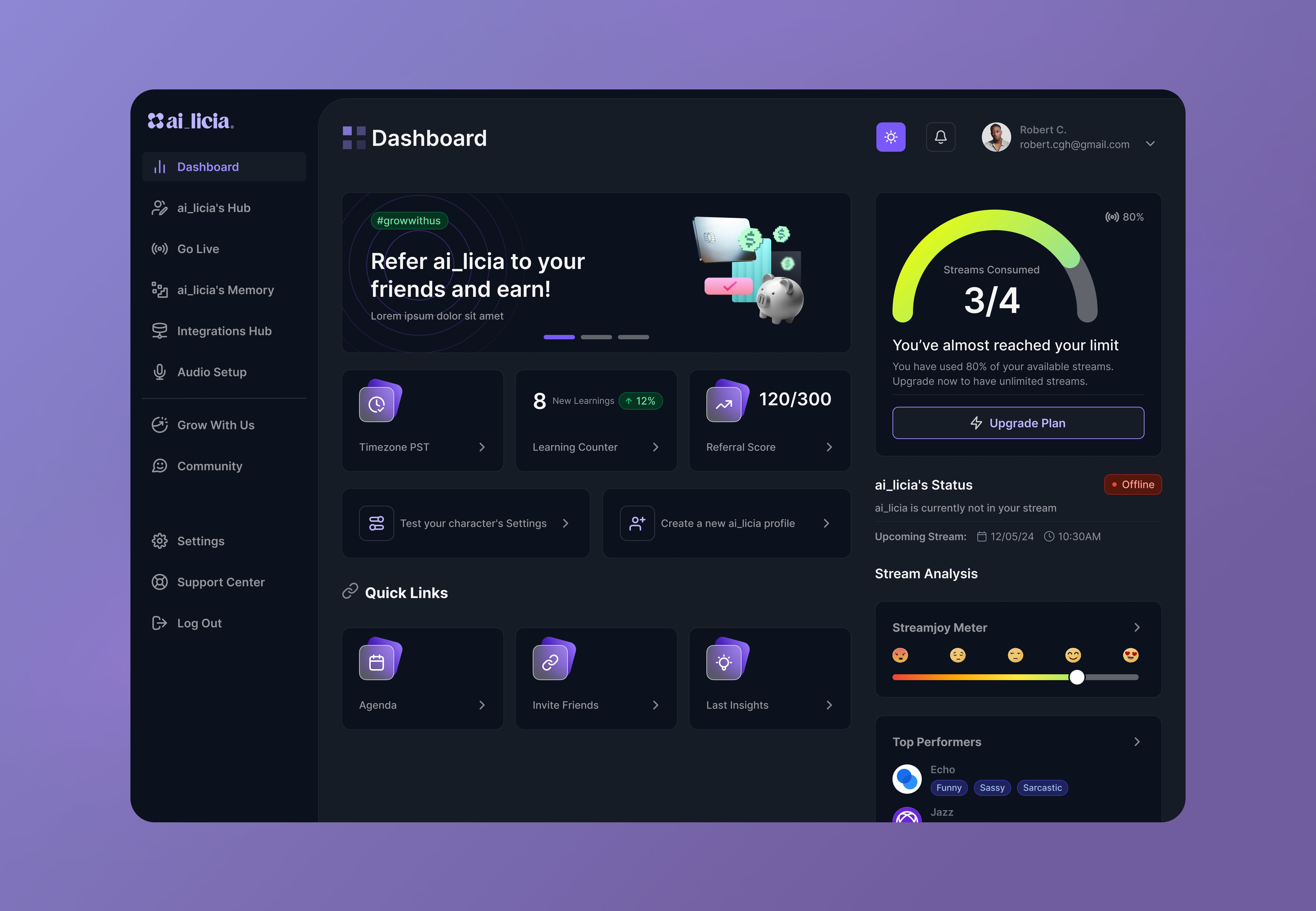 Dashboard Dark Mode