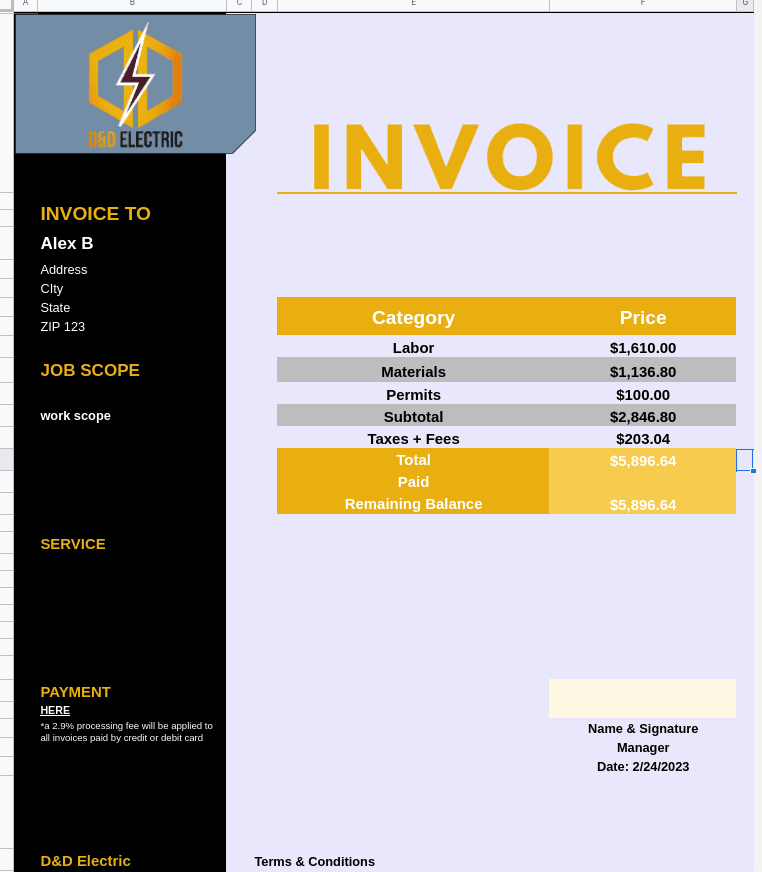 Invoice before generation