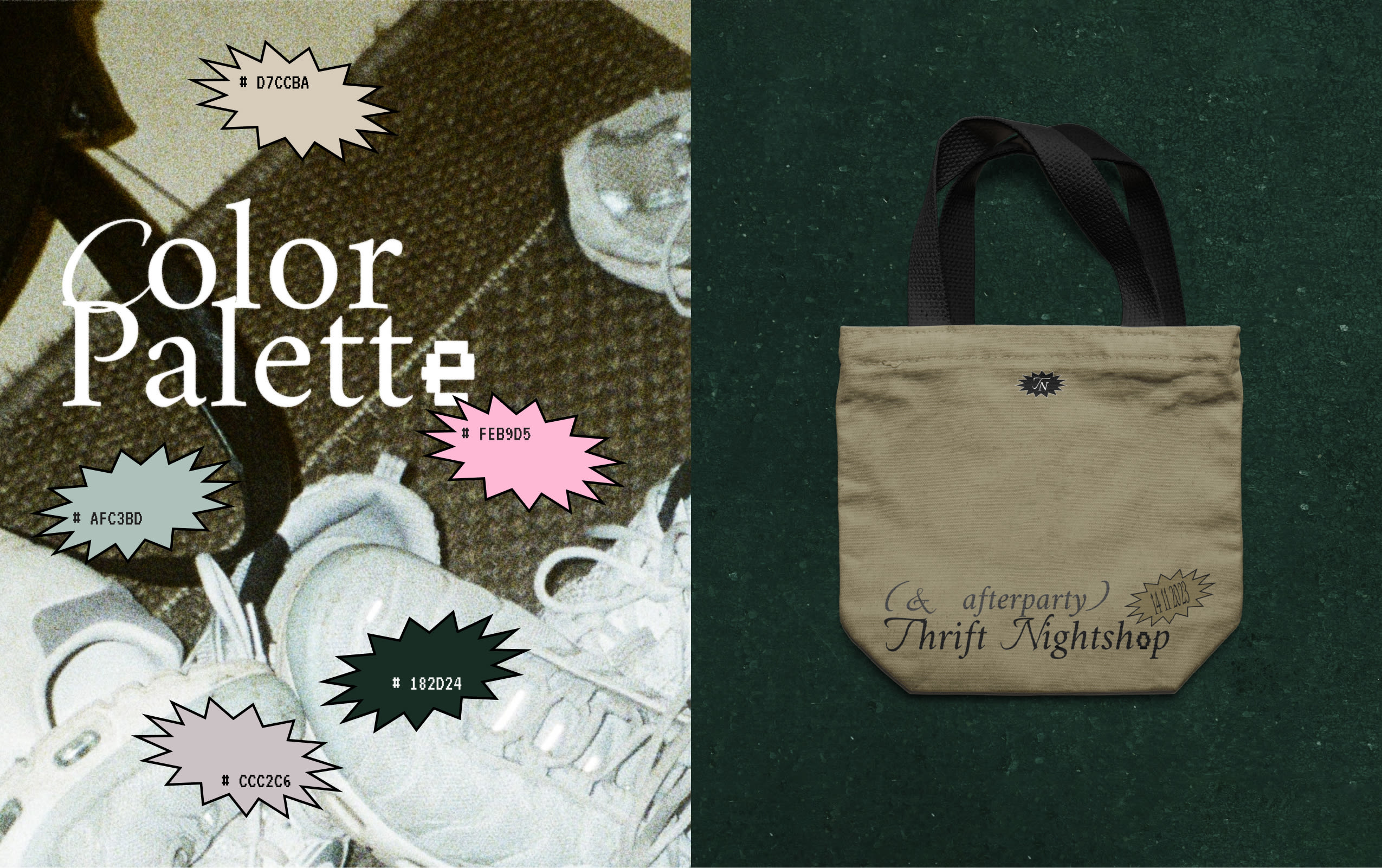 Brand color palette & gift bag