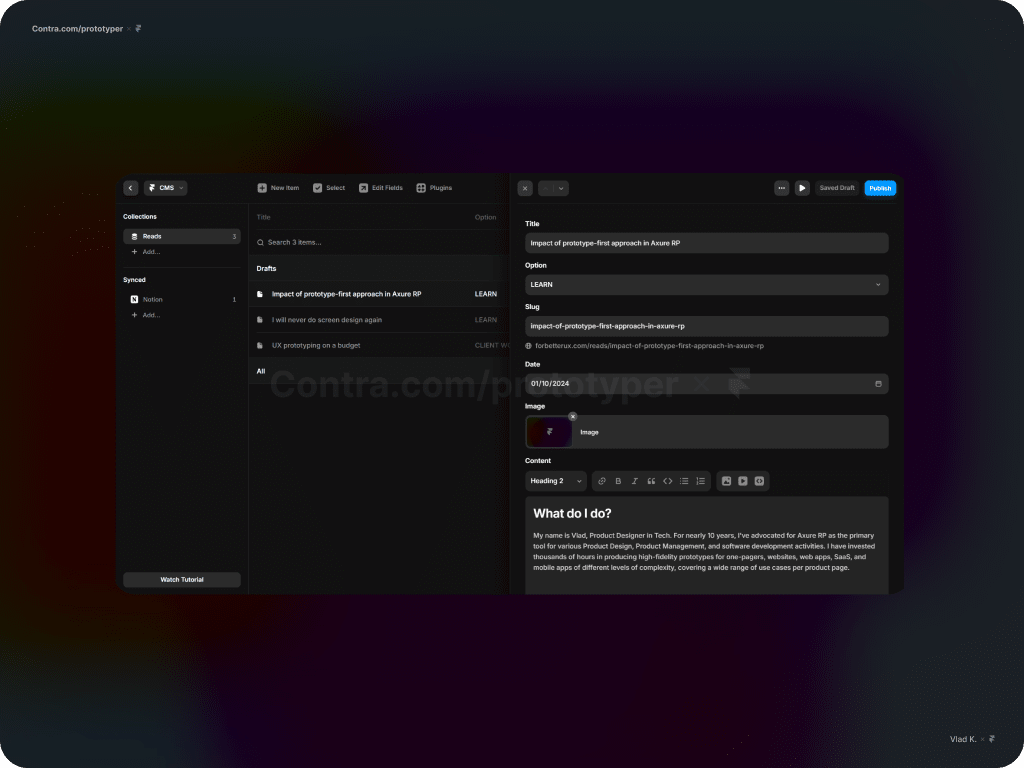 Framer CMS is simple and super flexible.