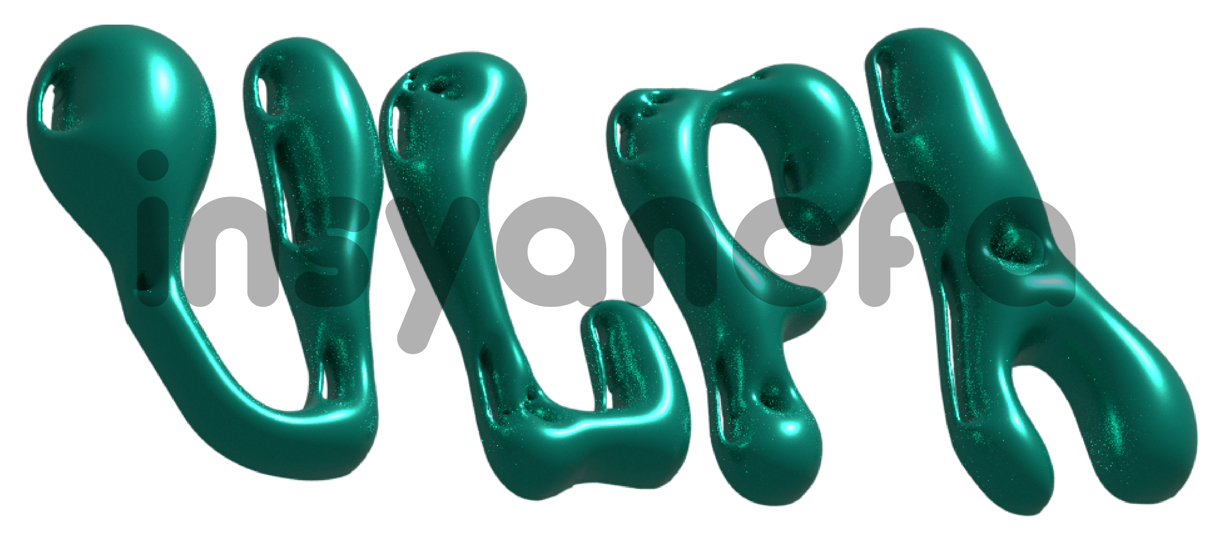 3D balloon typography garphic