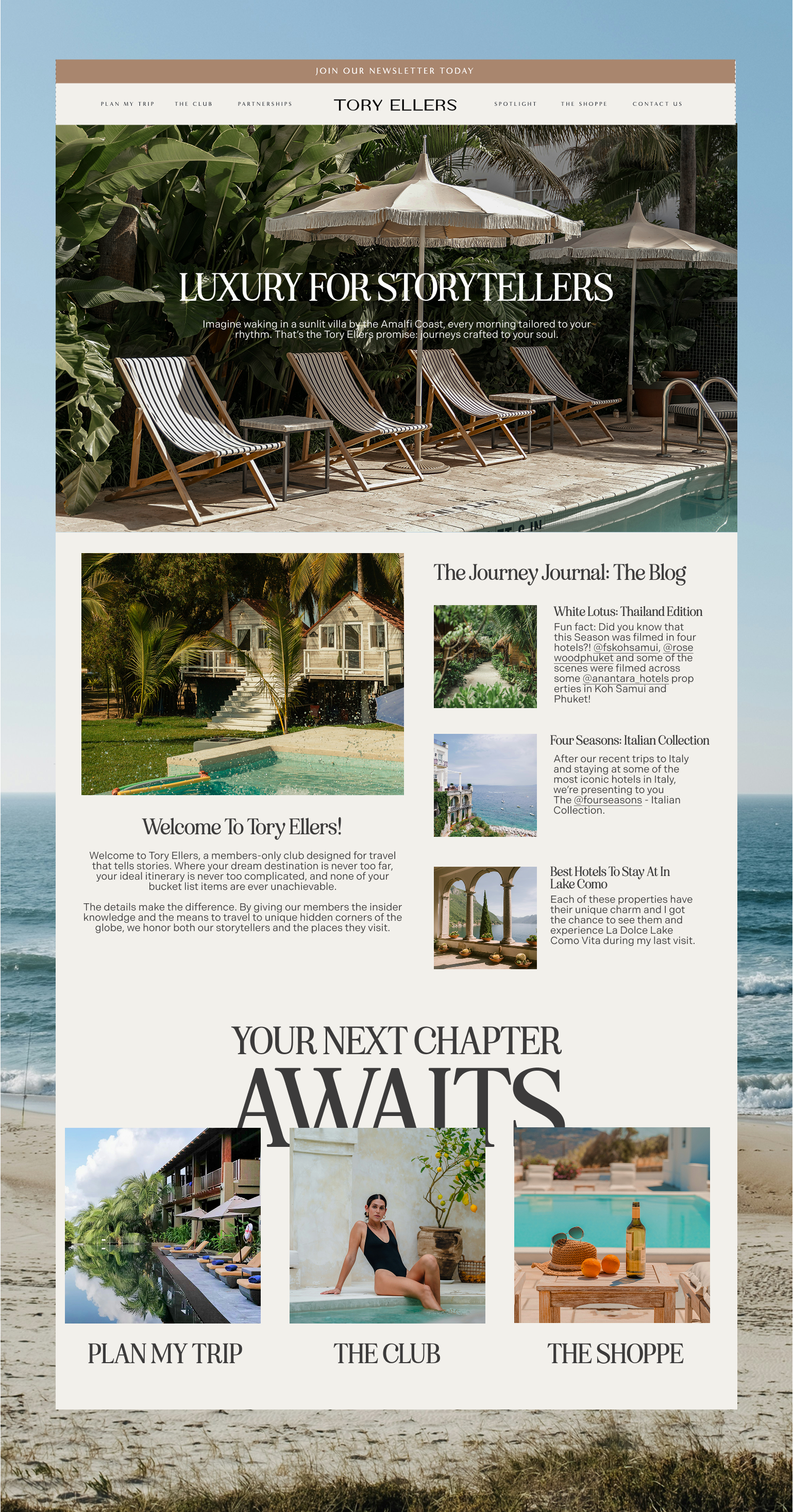WEBSITE DESIGN FOR TORY ELLERS