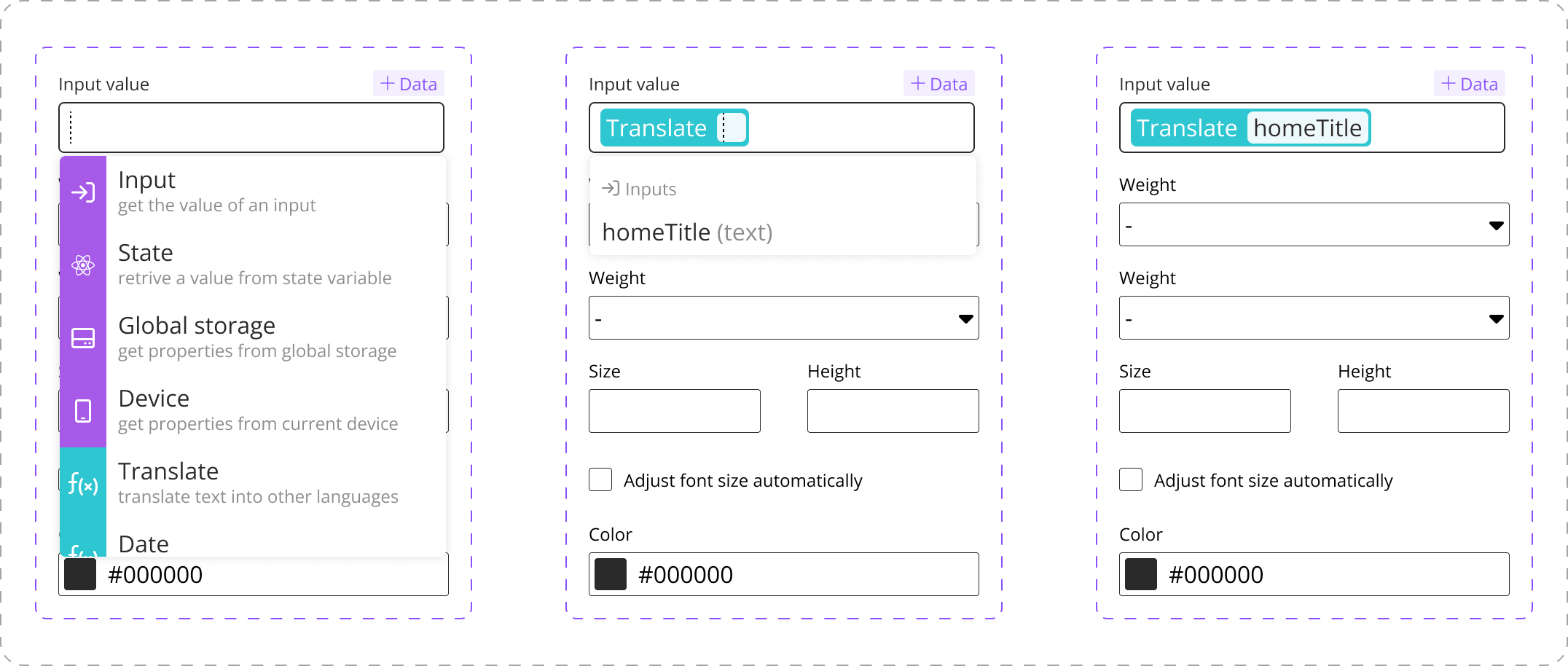 Translating input text