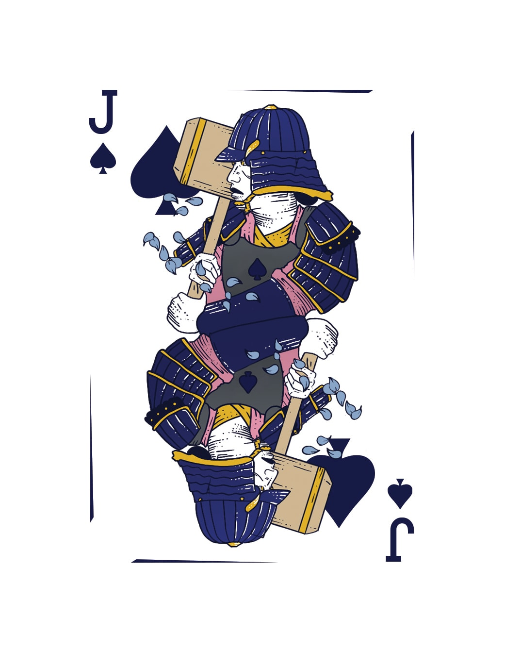Japanese themed illustrations for a deck of playing cards
