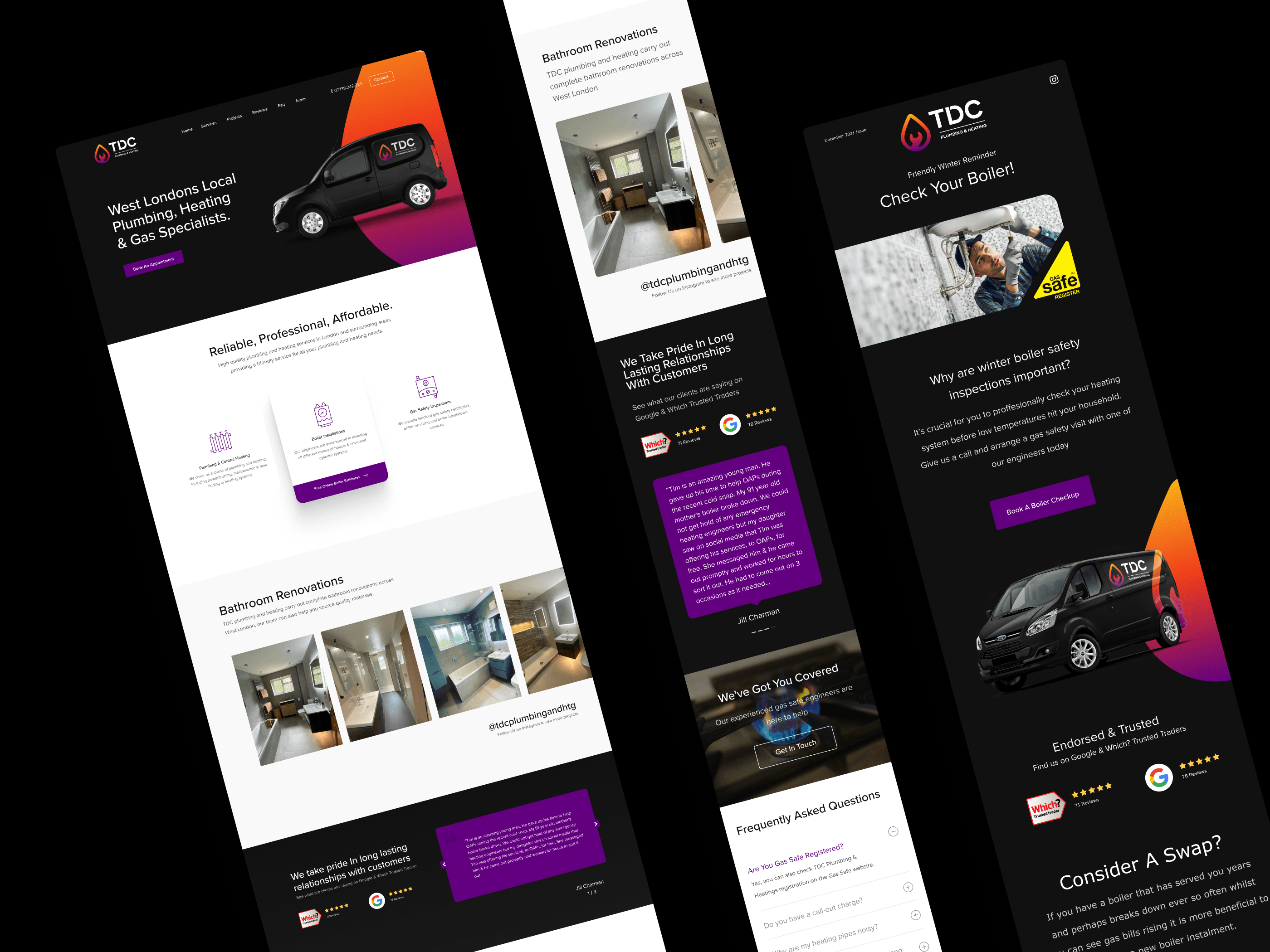 Website & Newsletter Screens