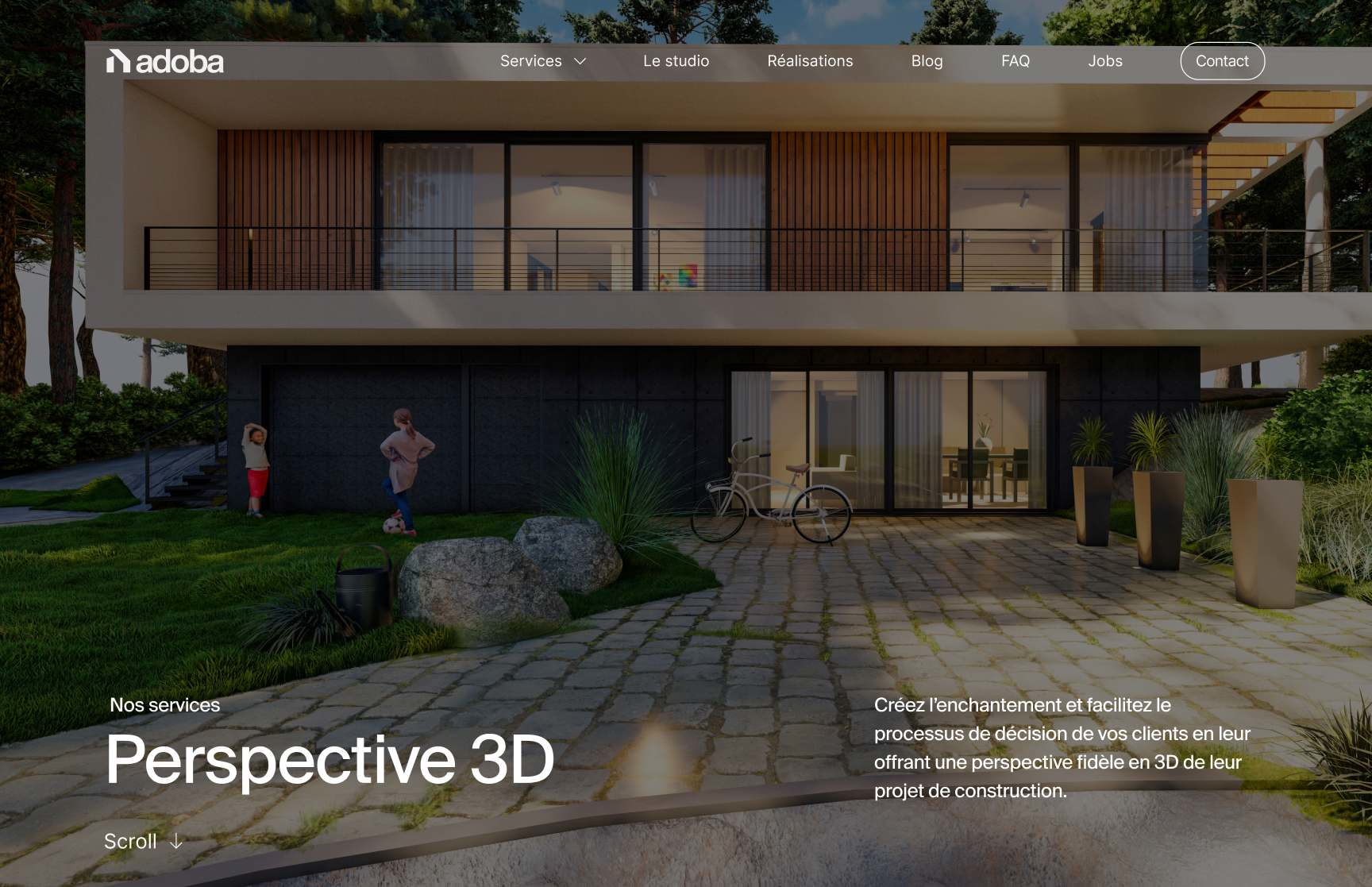 Perspective 3D Hero Section