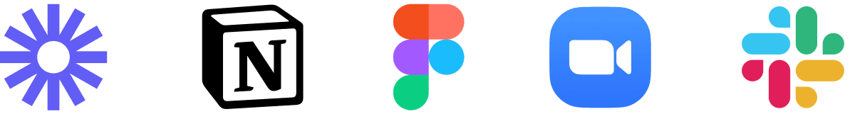 Loom, Notion, Figma, Zoom, and Slack were used