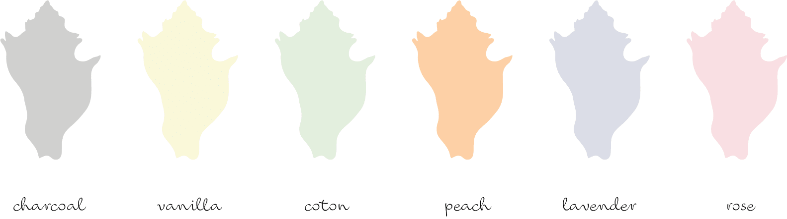 color palette depending of the soap's scent