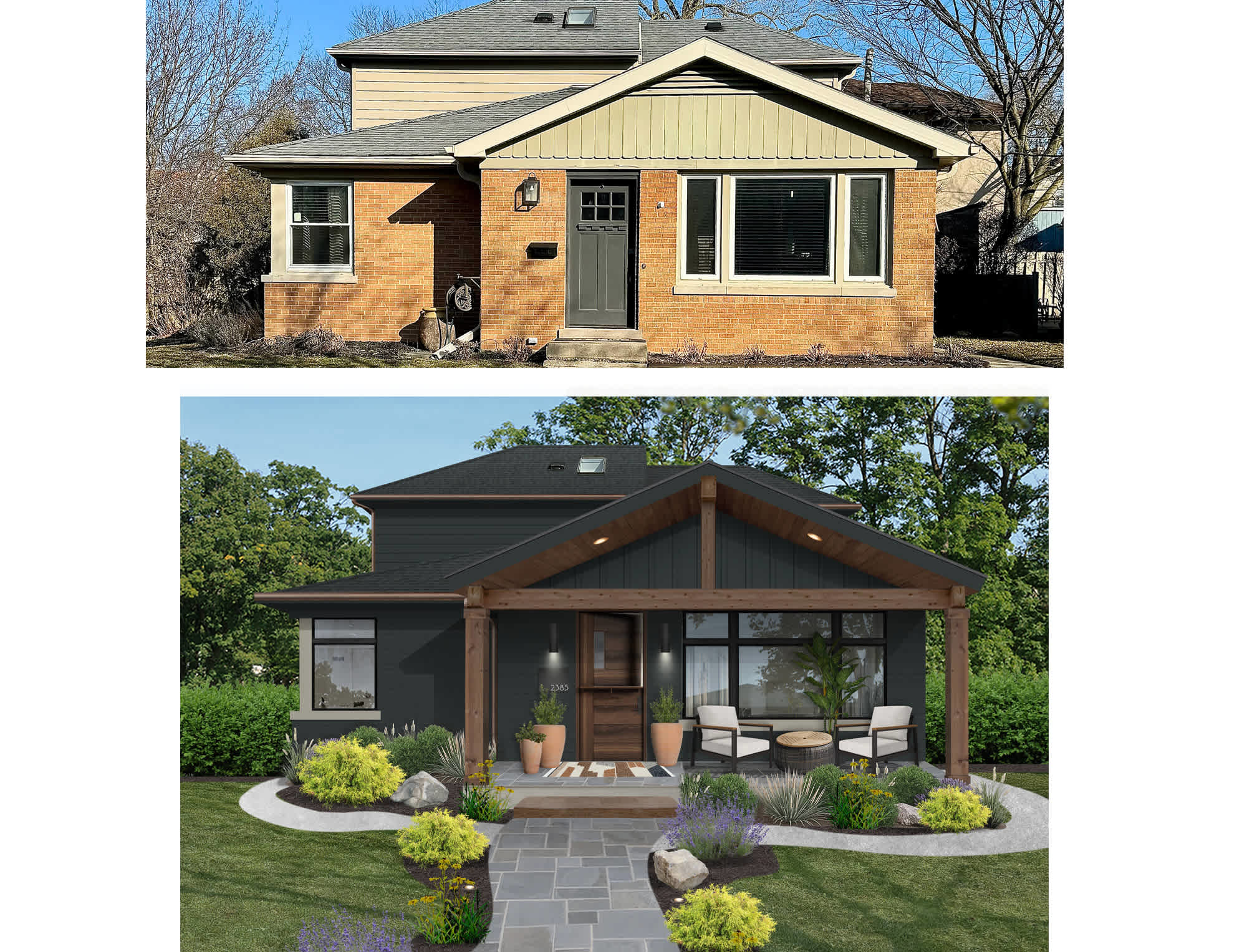 Modern rustic style house