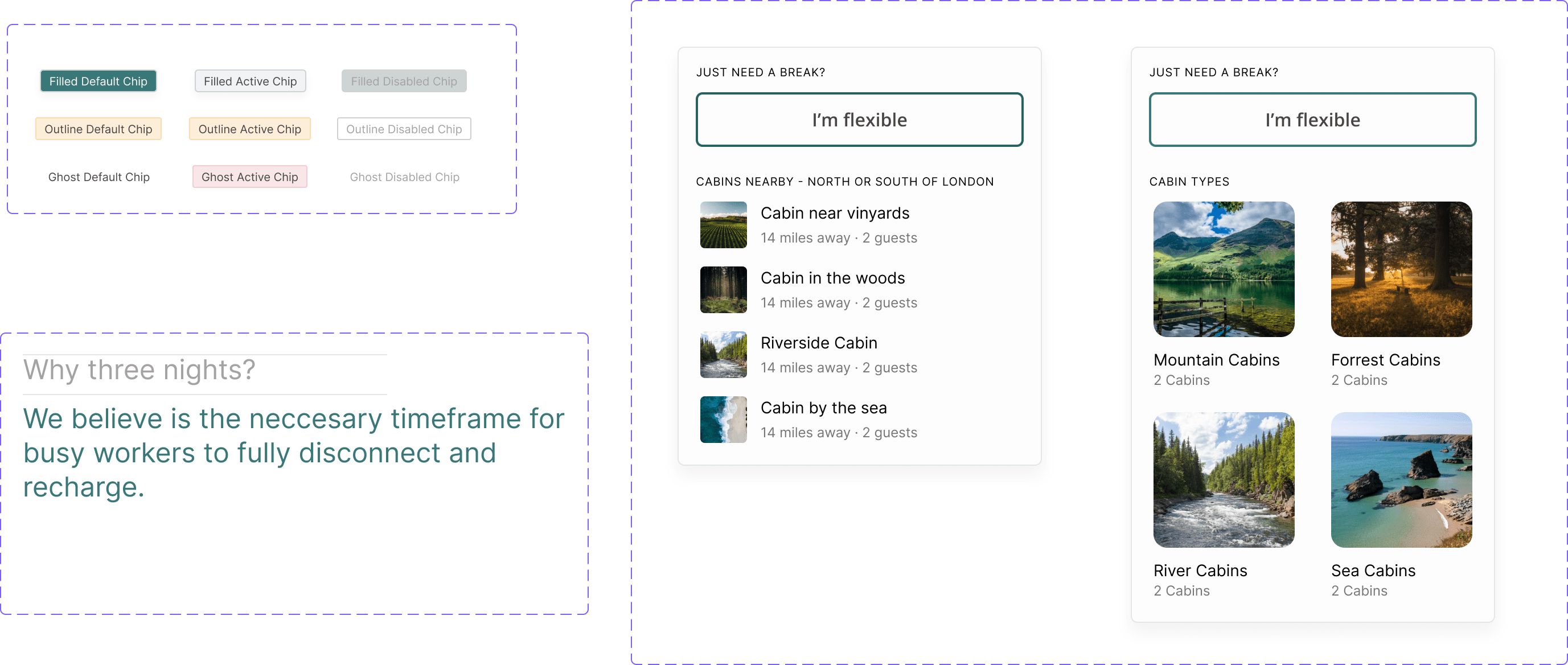 Search options components